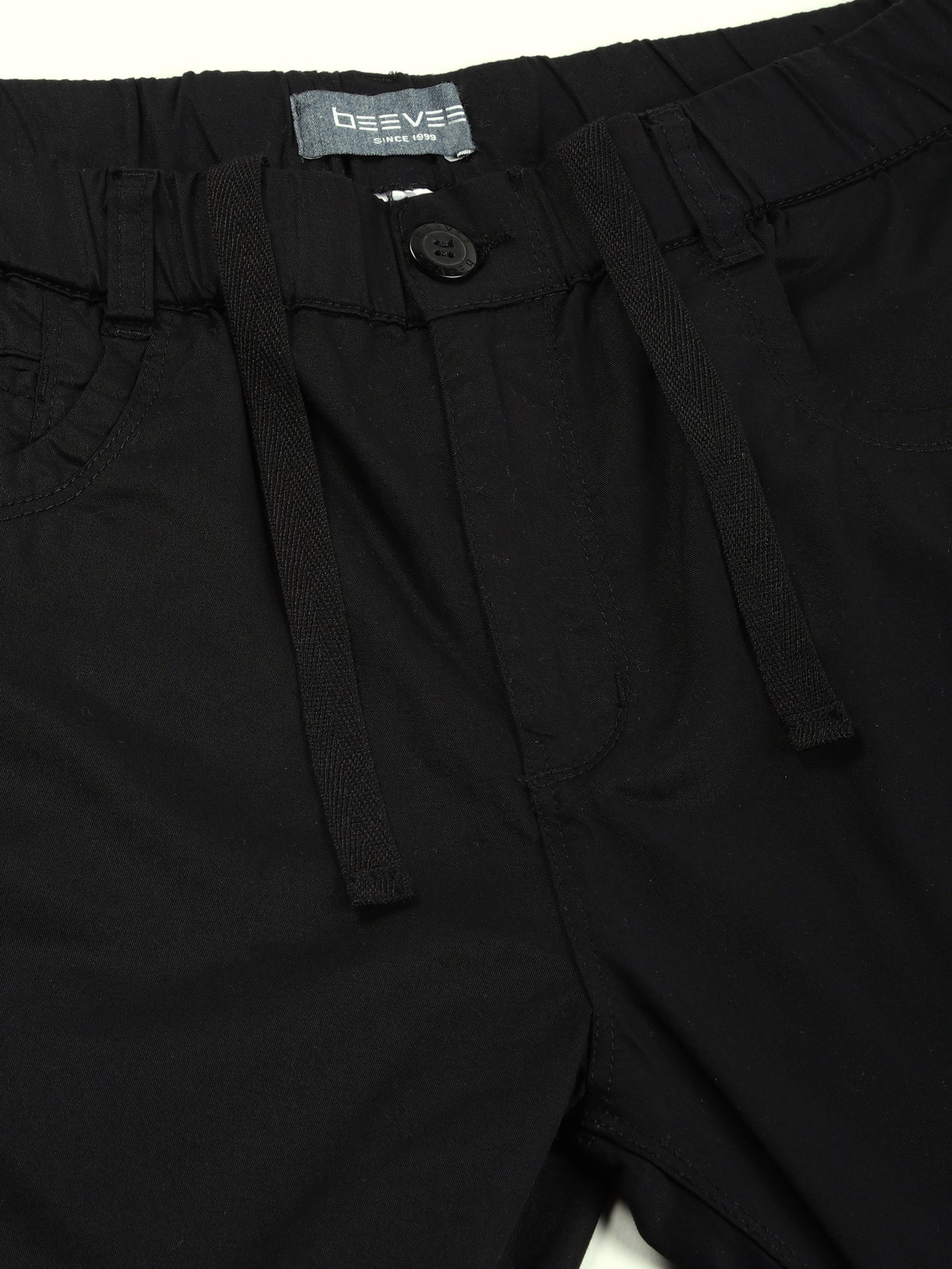 Black Elasticated Waist Stretchable Jogger Lounge Pants