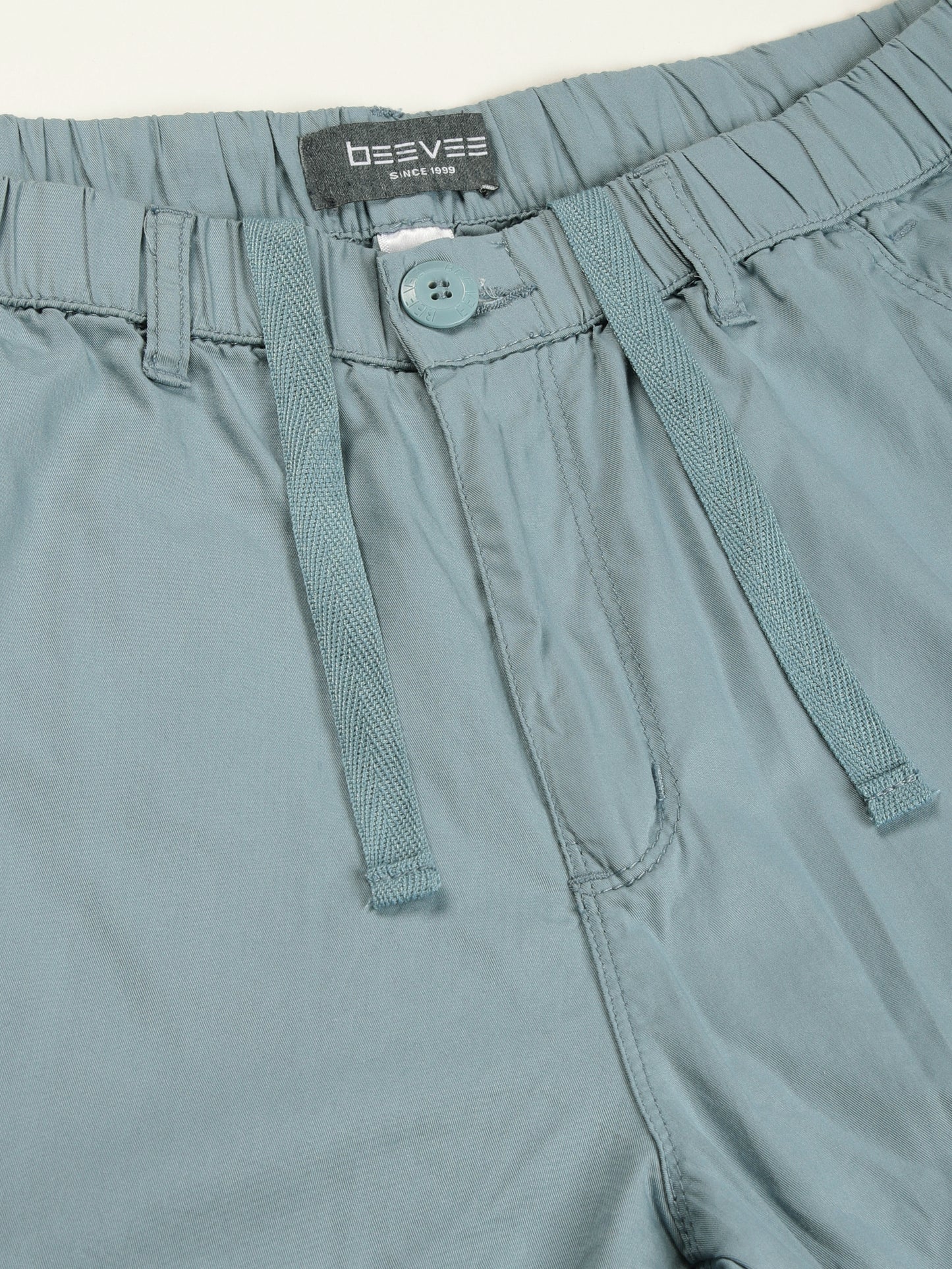 Elasticated Waist Multi Pocket Cargo Sky Lounge Pants