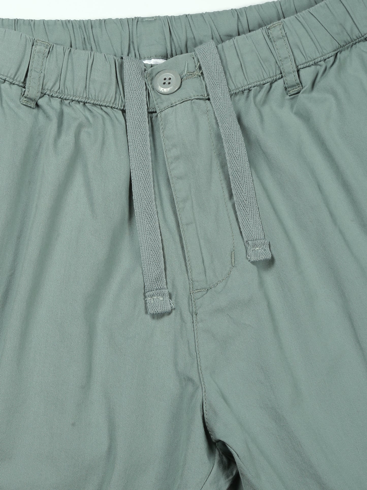 Light Weight Elasticated Waist Zip Pocket Green Lounge Pants