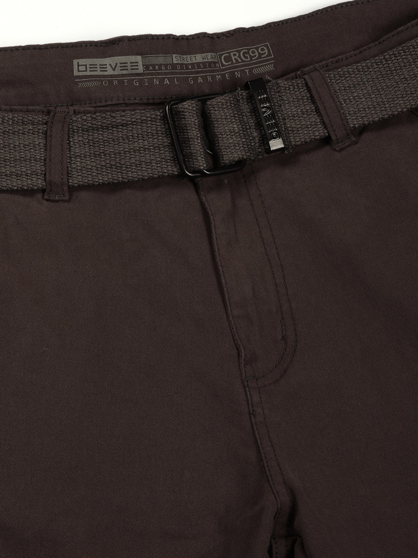 Zip Pocket Stretchable Grey With Belt