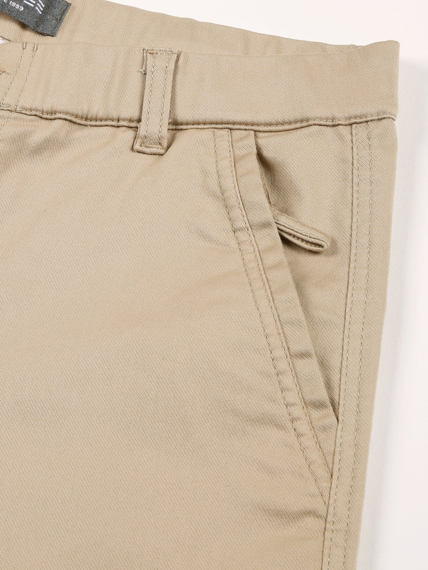 Beige Elasticated Waist Multi Pocket Stretchable Lounge Pants