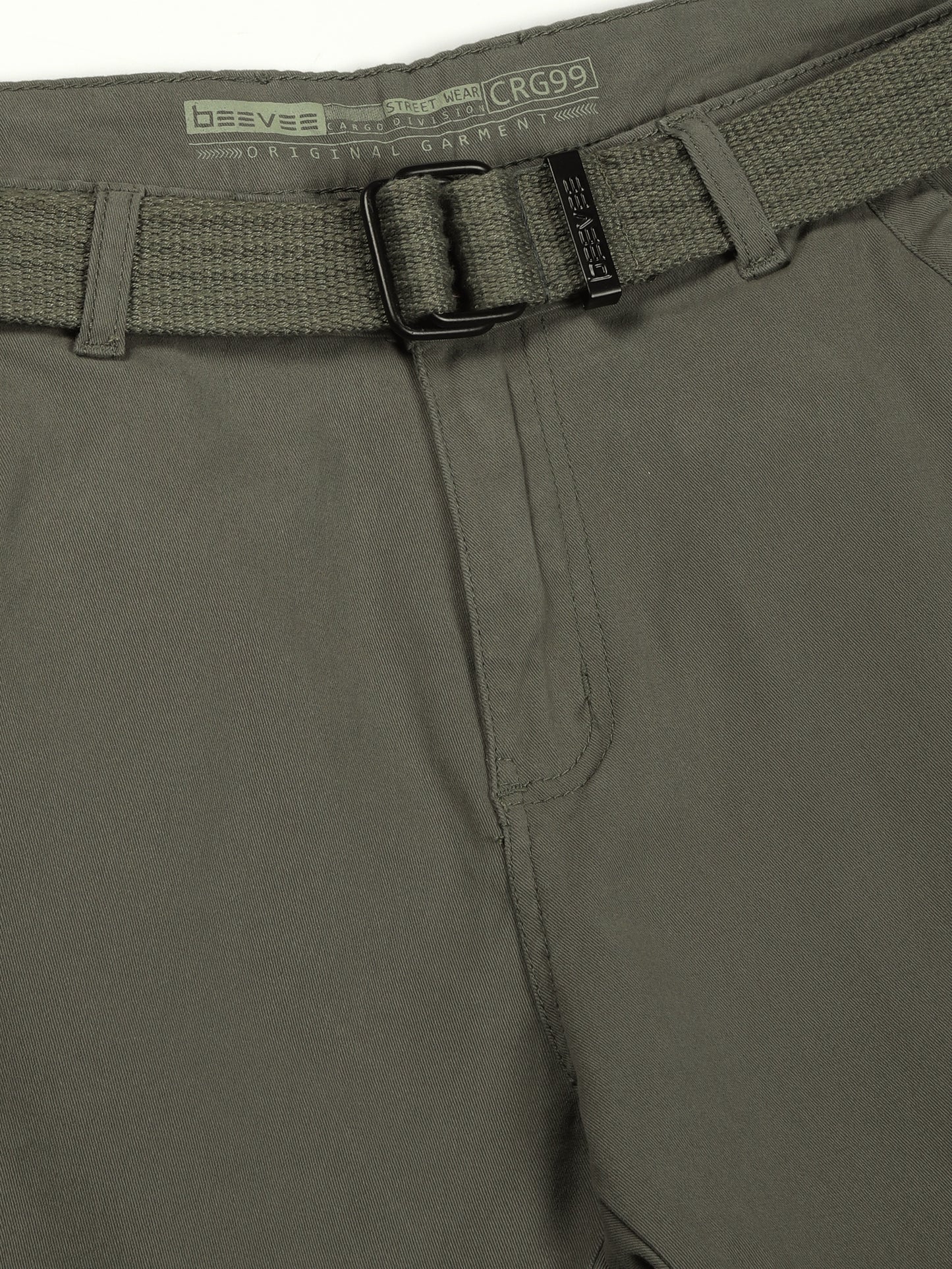 Zip Pocket Stretchable Green With Belt