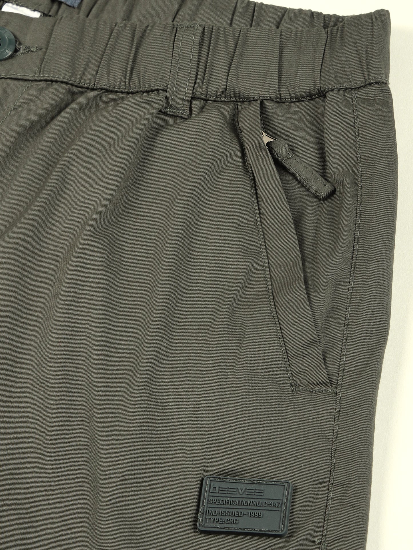 Olive Elasticated Waist Zip Pocket Stretchable Lounge Pants