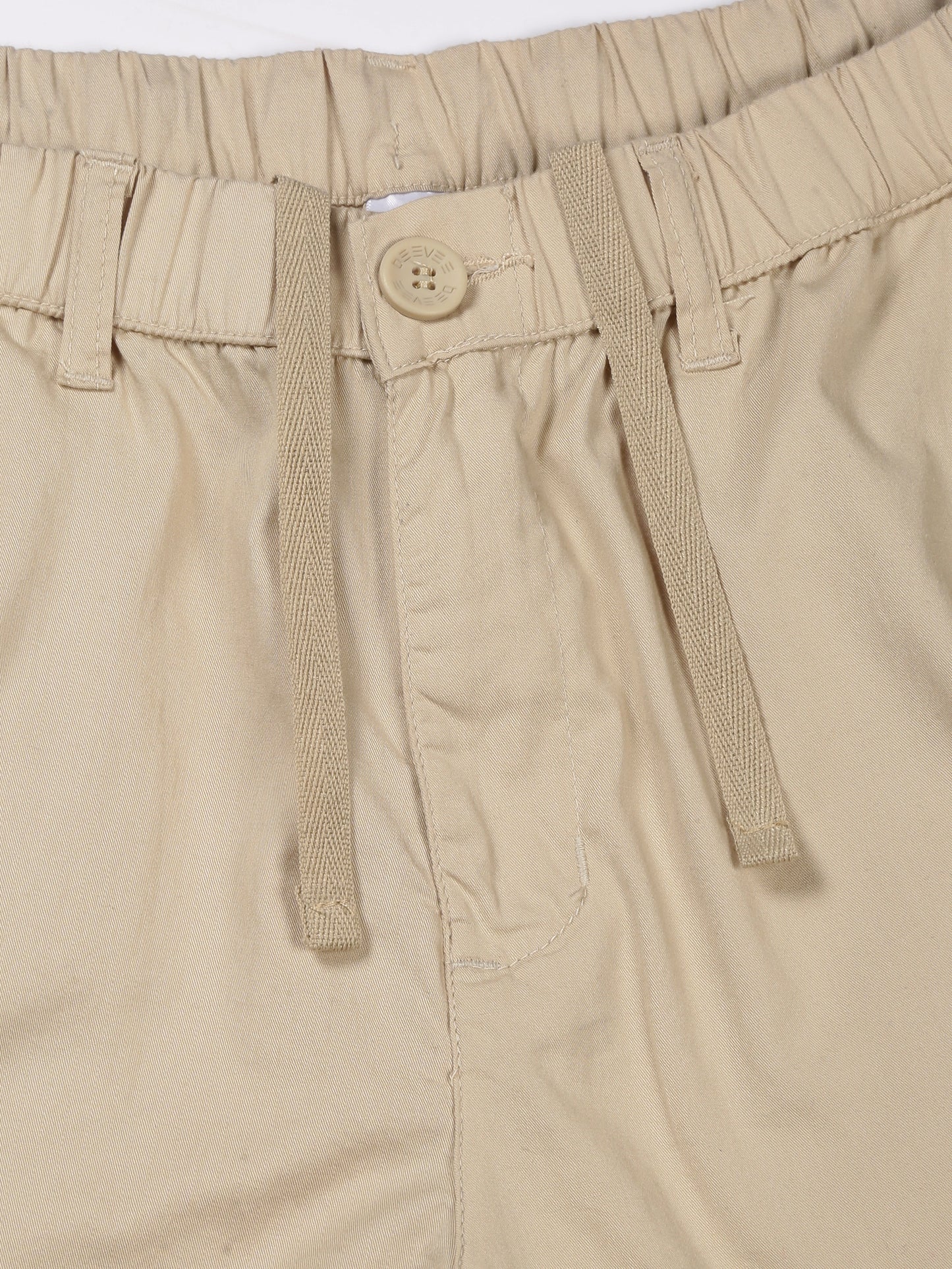 Light Weight Elasticated Waist Zip Pocket Beige Lounge Pants