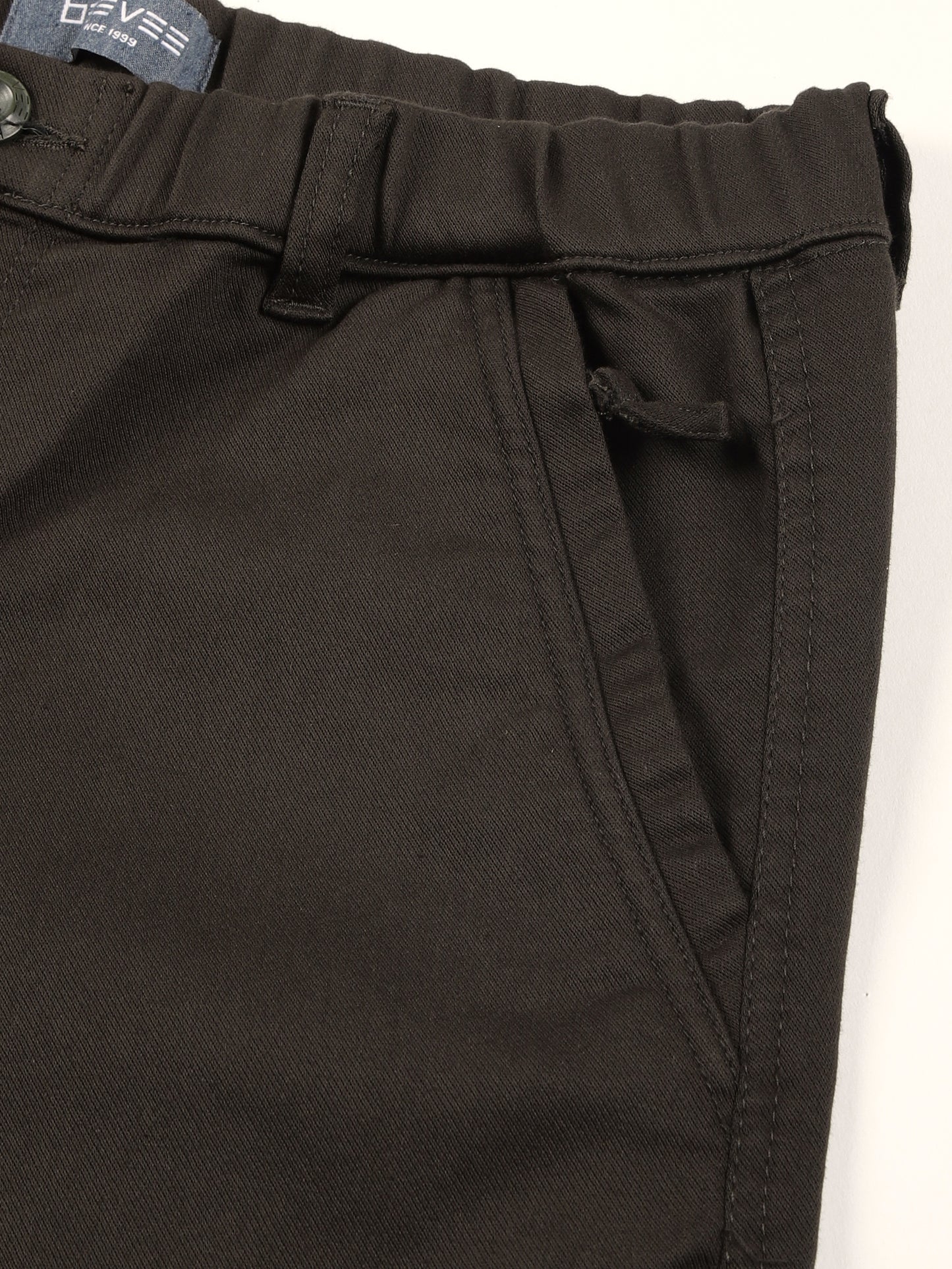 Olive Elasticated Waist Multi Pocket Stretchable Lounge Pants