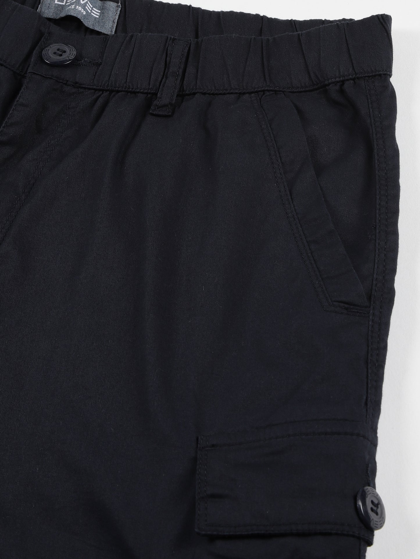 Elasticated Waist Multi Pocket Cargo Navy Lounge Pants
