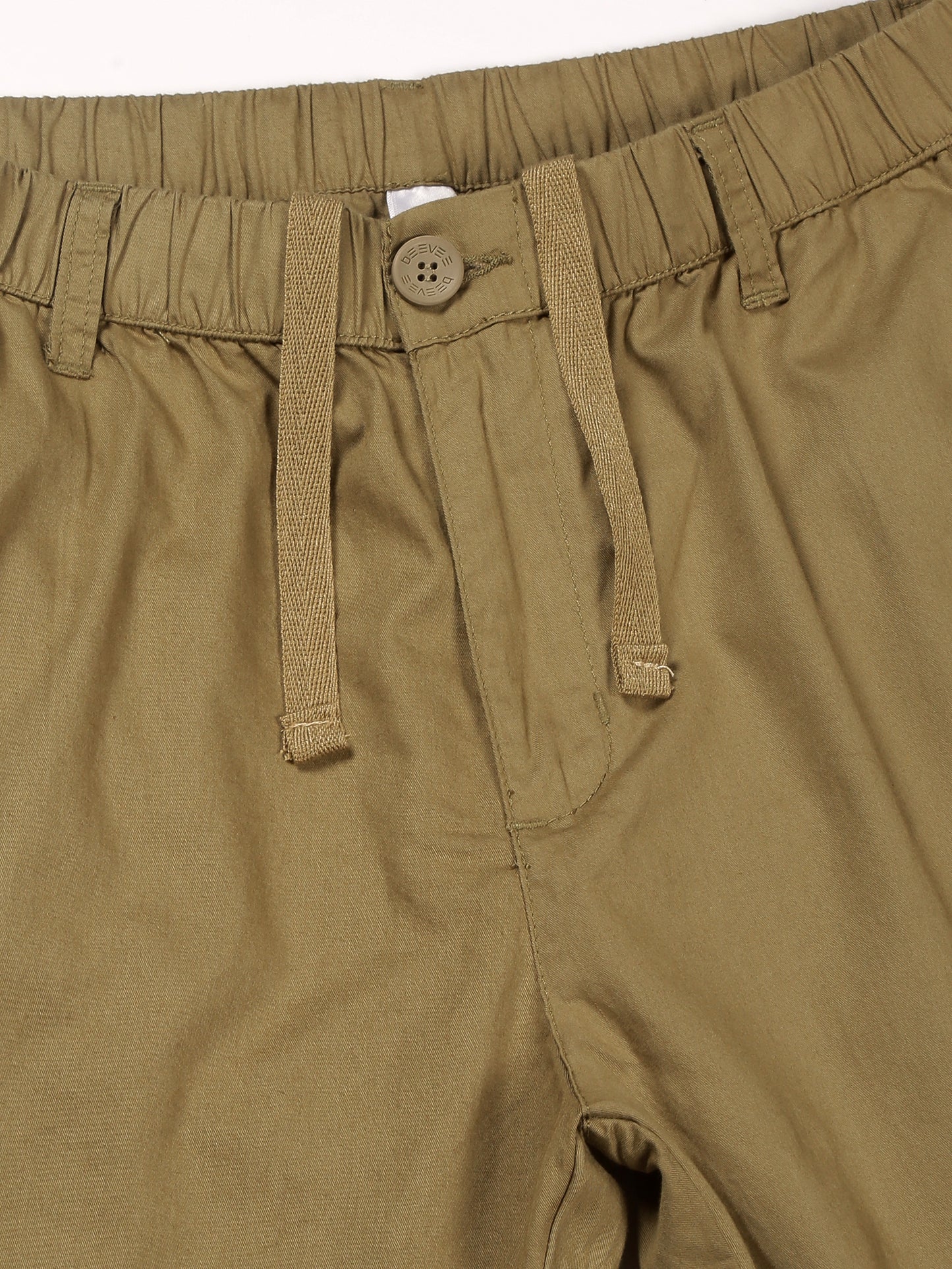 Light Weight Elasticated Waist Zip Pocket Khaki Lounge Pants
