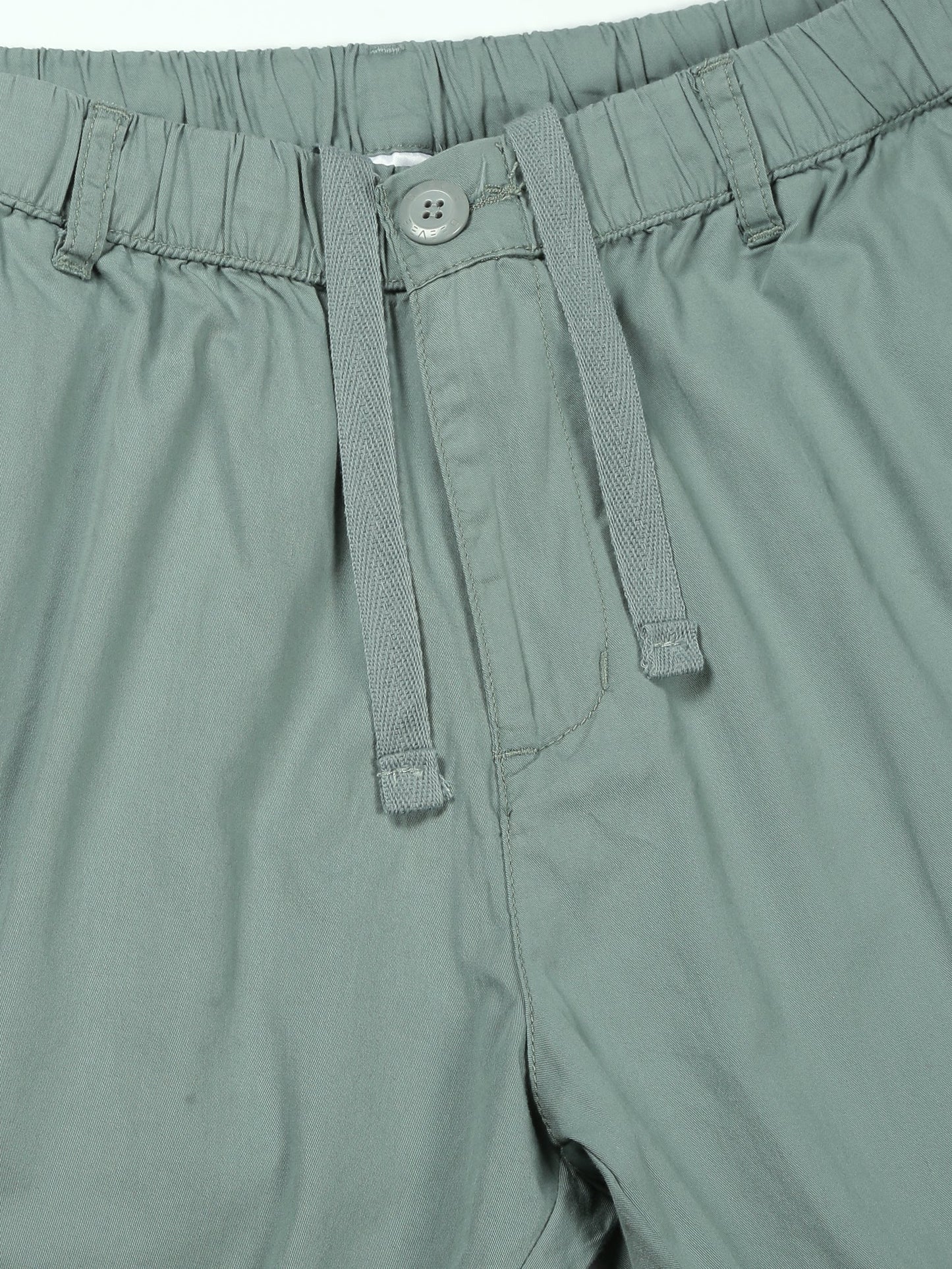 Light Weight Elasticated Waist Zip Pocket Green Lounge Pants