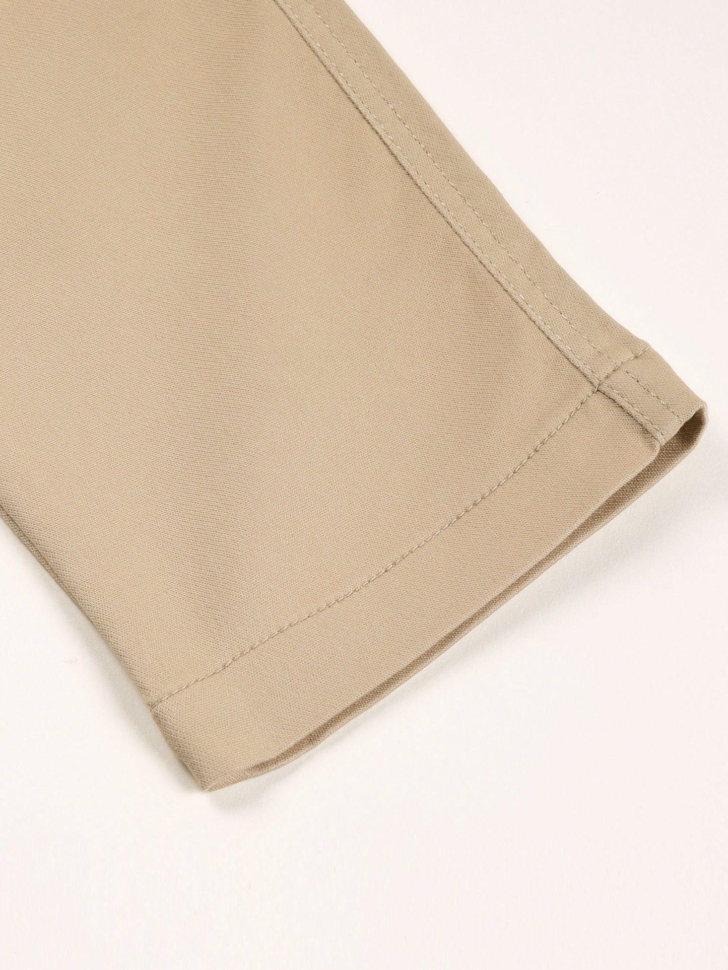 Beige Elasticated Waist Multi Pocket Stretchable Lounge Pants