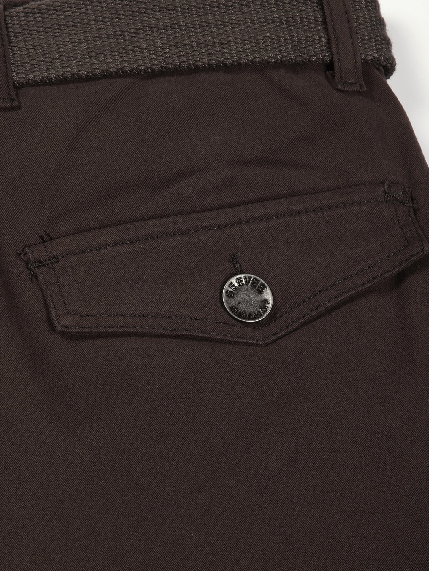 Zip Pocket Stretchable Grey With Belt