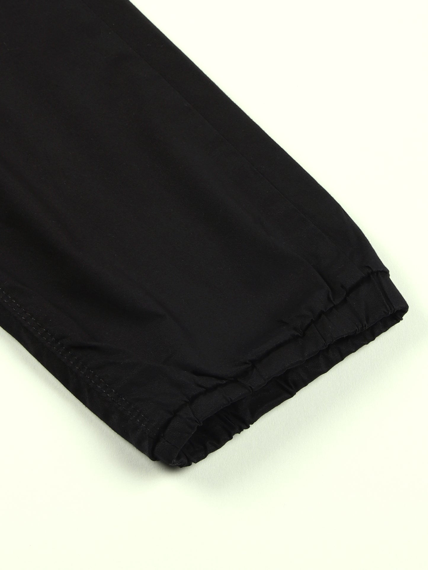 Black Elasticated Waist Stretchable Jogger Lounge Pants