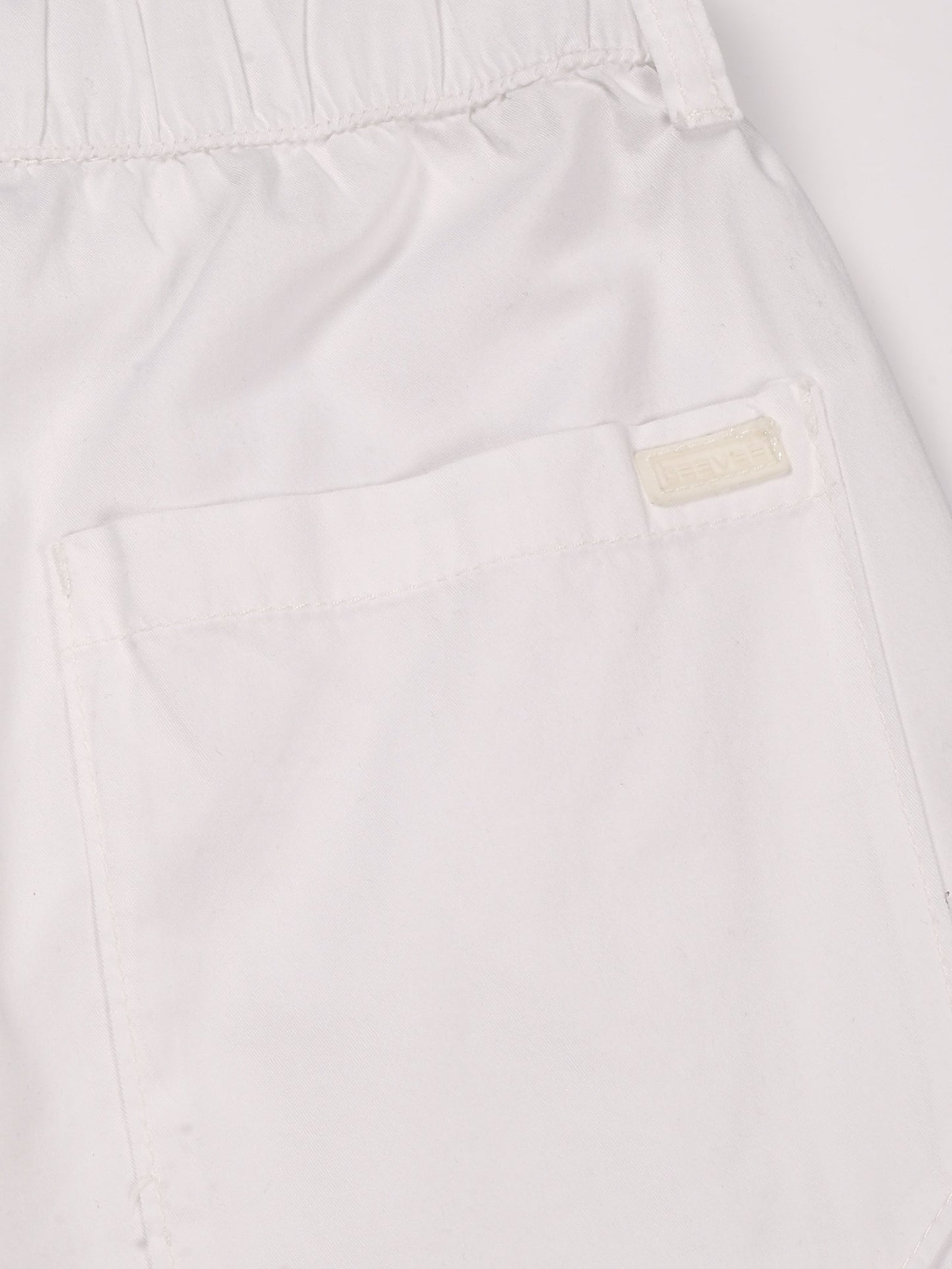 Light Weight Elasticated Waist Zip Pocket White Lounge Pants