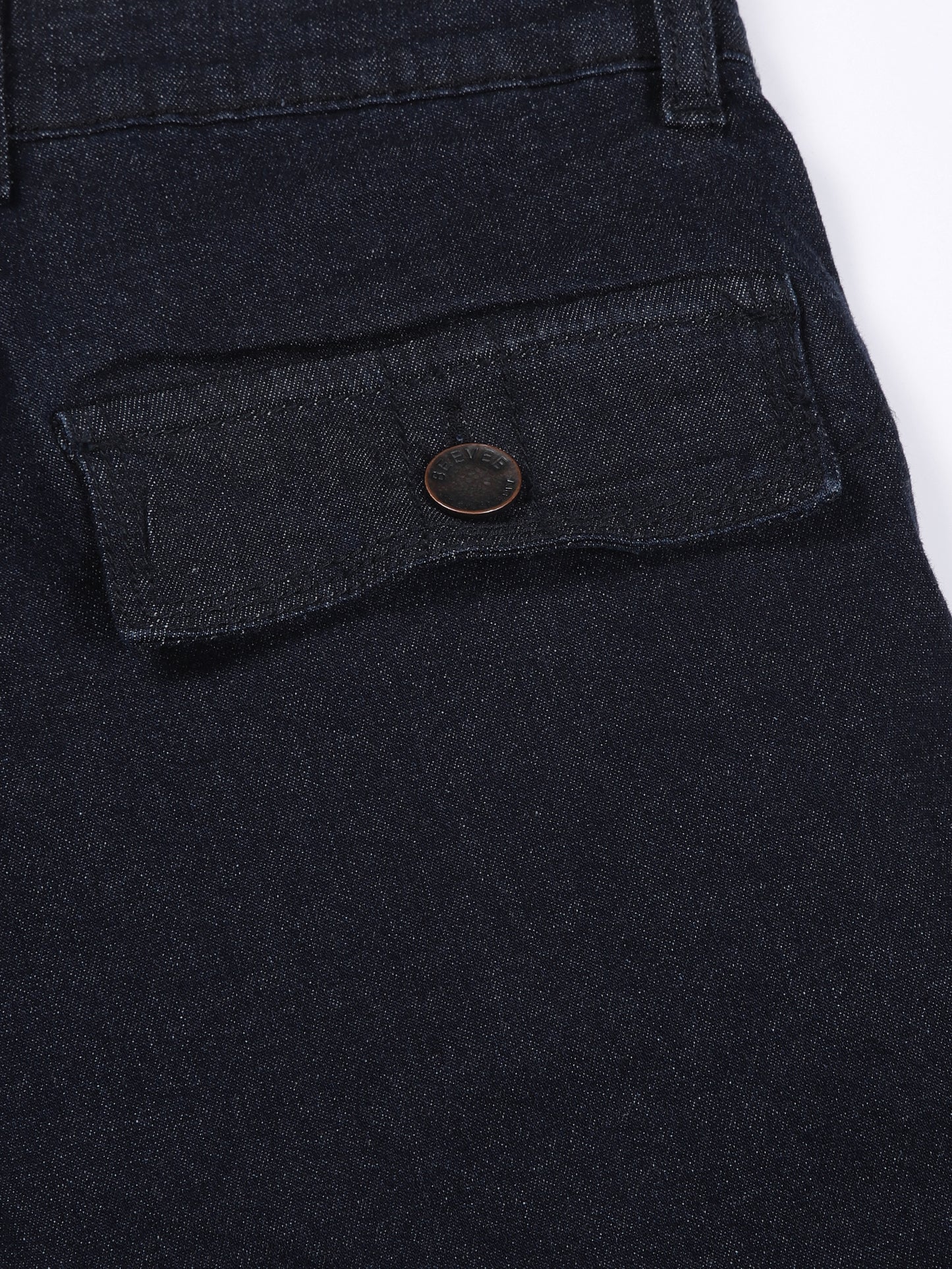 Multi Pocket Stretchable Blue Denim Cargo