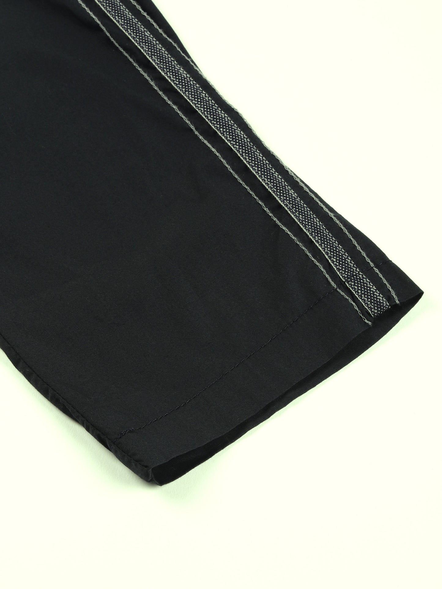 Elasticated Waist Zip Pocket Stretchable Navy Lounge Pants with Side Tape
