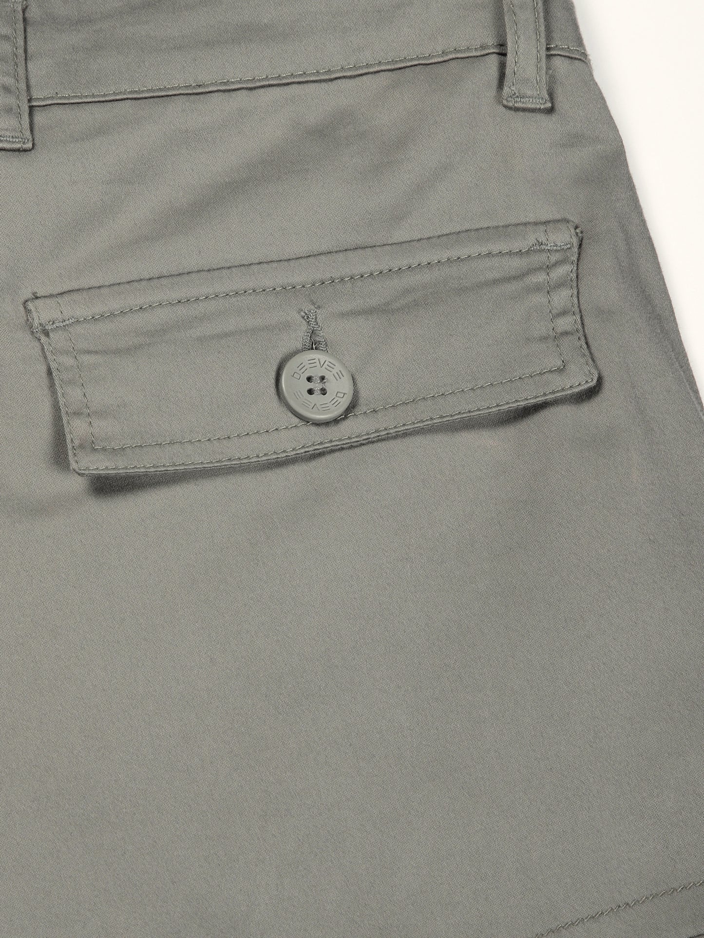 Zip Pocket Stretchable Dark Grey Cargo