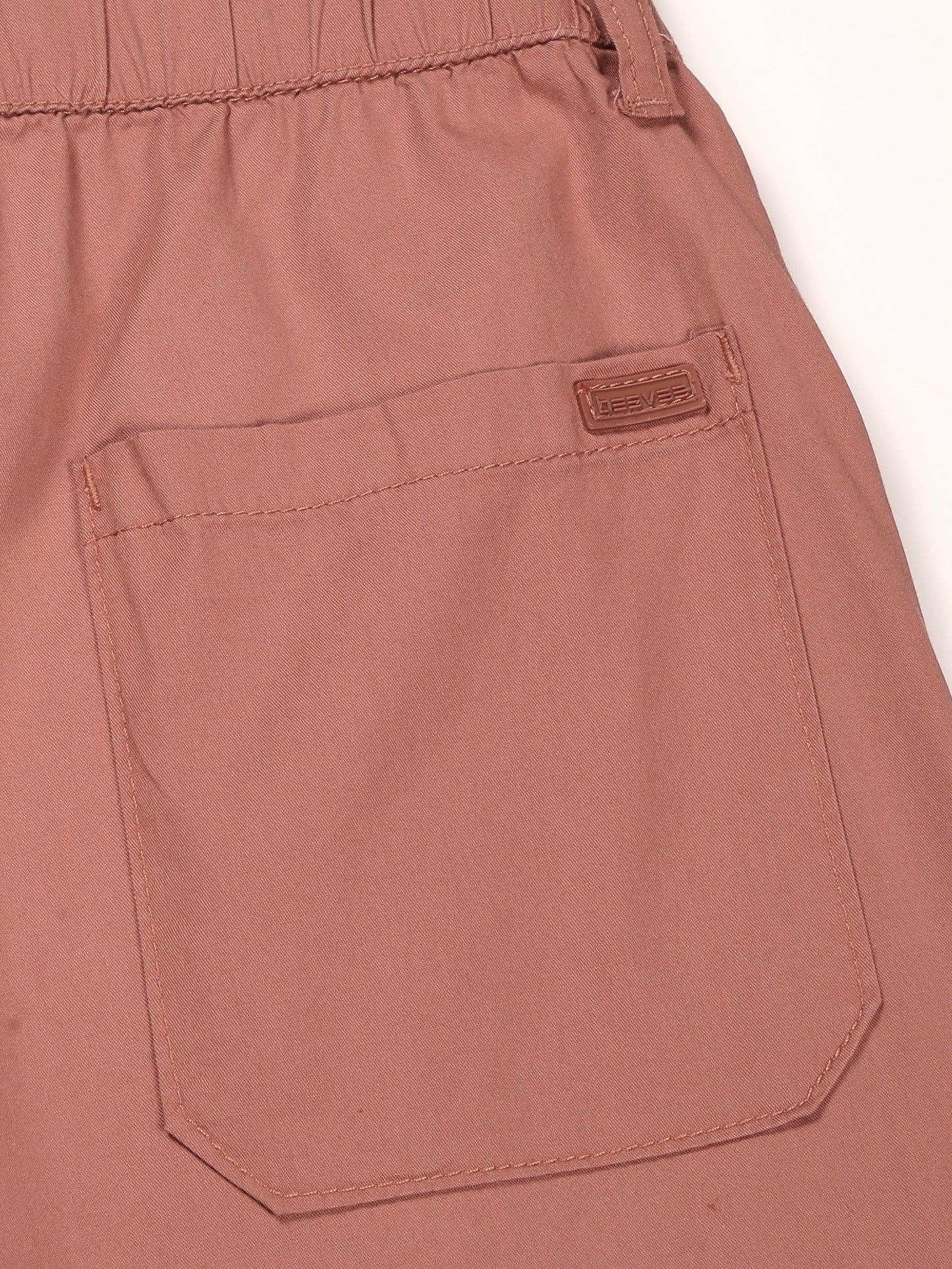 Light Weight Elasticated Waist Zip Pocket Rust Lounge Pants