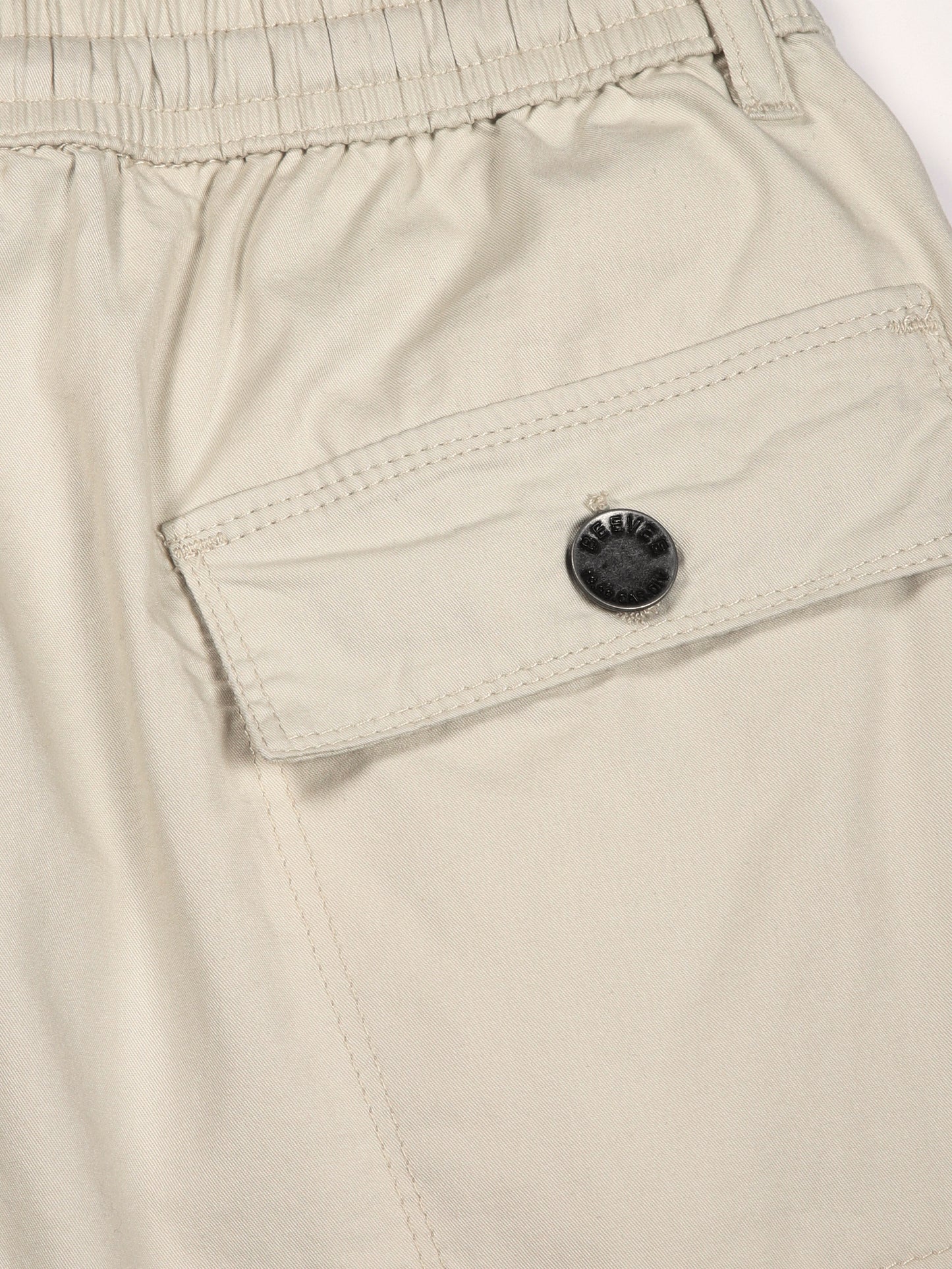 Elasticated Waist Zip Pocket Stretchable Grey Jogger Cargo
