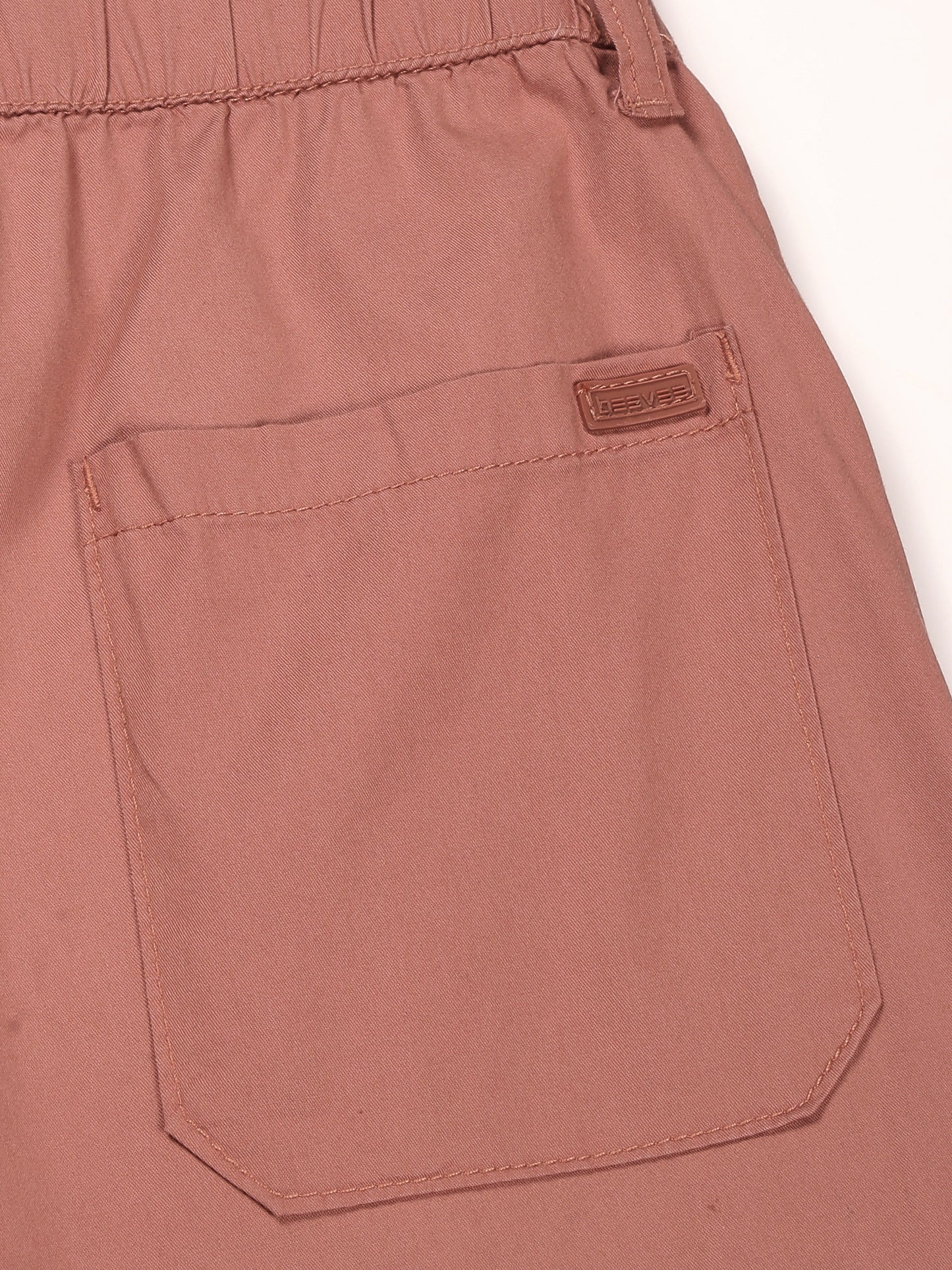 Light Weight Elasticated Waist Zip Pocket Rust Lounge Pants