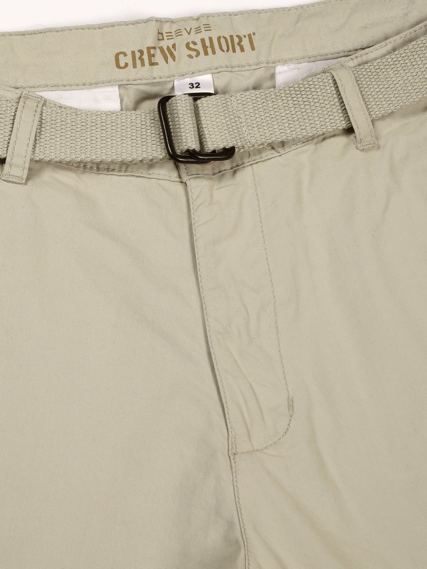 Pista Regular Fit Solid Shorts With Belt