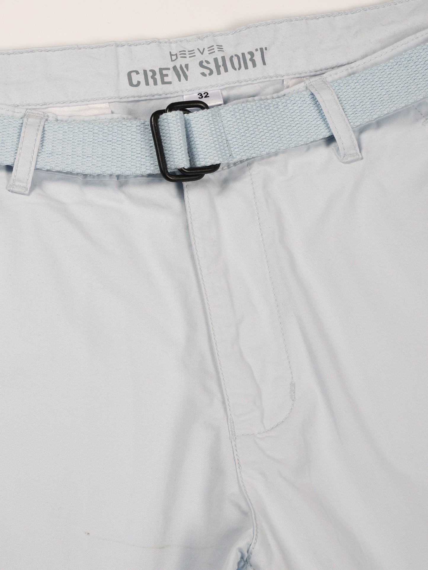 Sky Regular Fit Solid Shorts With Belt