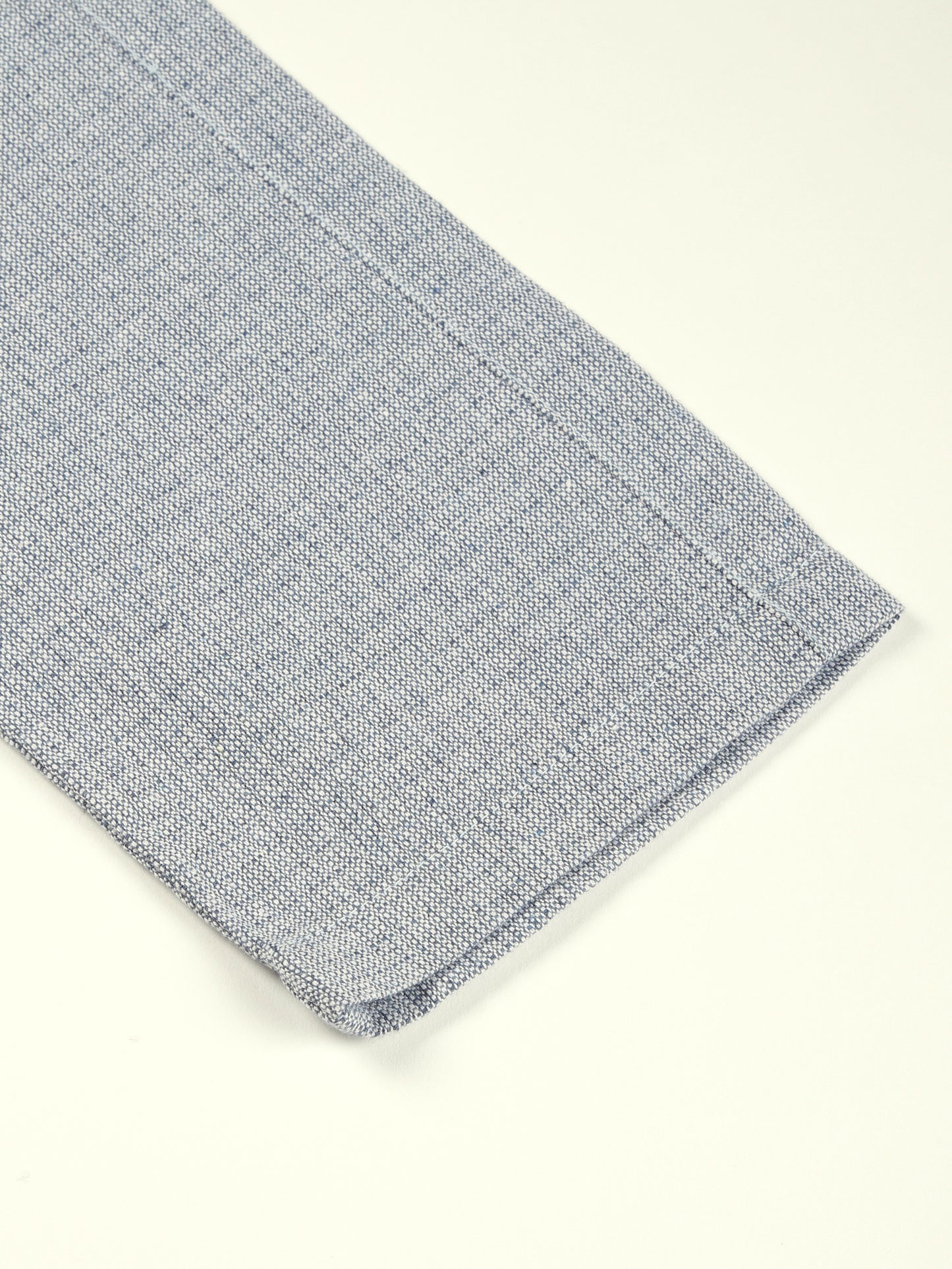 Yarn Dyed Elasticated  Waist Zip Pocket Blue Lounge Pants