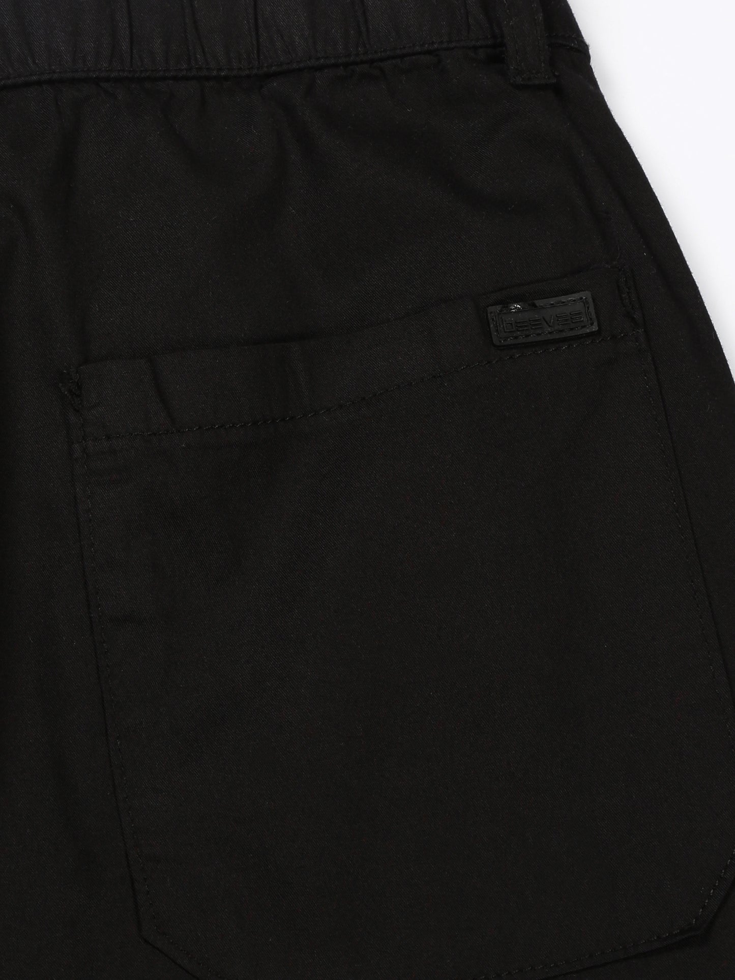 Light Weight Elasticated Waist Zip Pocket Black Lounge Pants