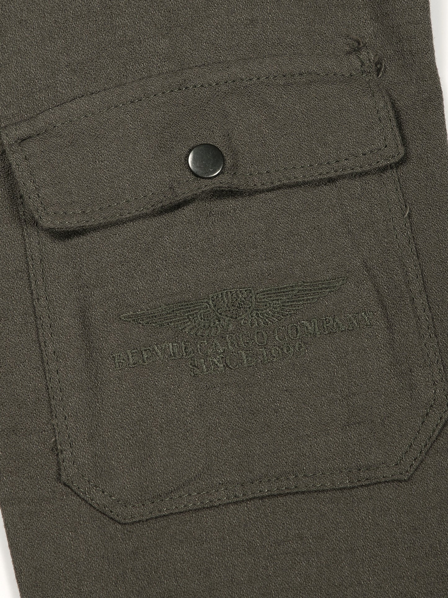 Multi Pocket Olive Cargo Shirt
