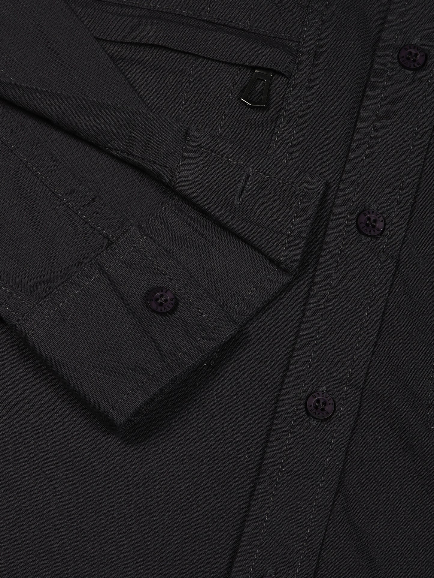 Multi Pocket with Zip Stretchable Grey Cargo Shirt