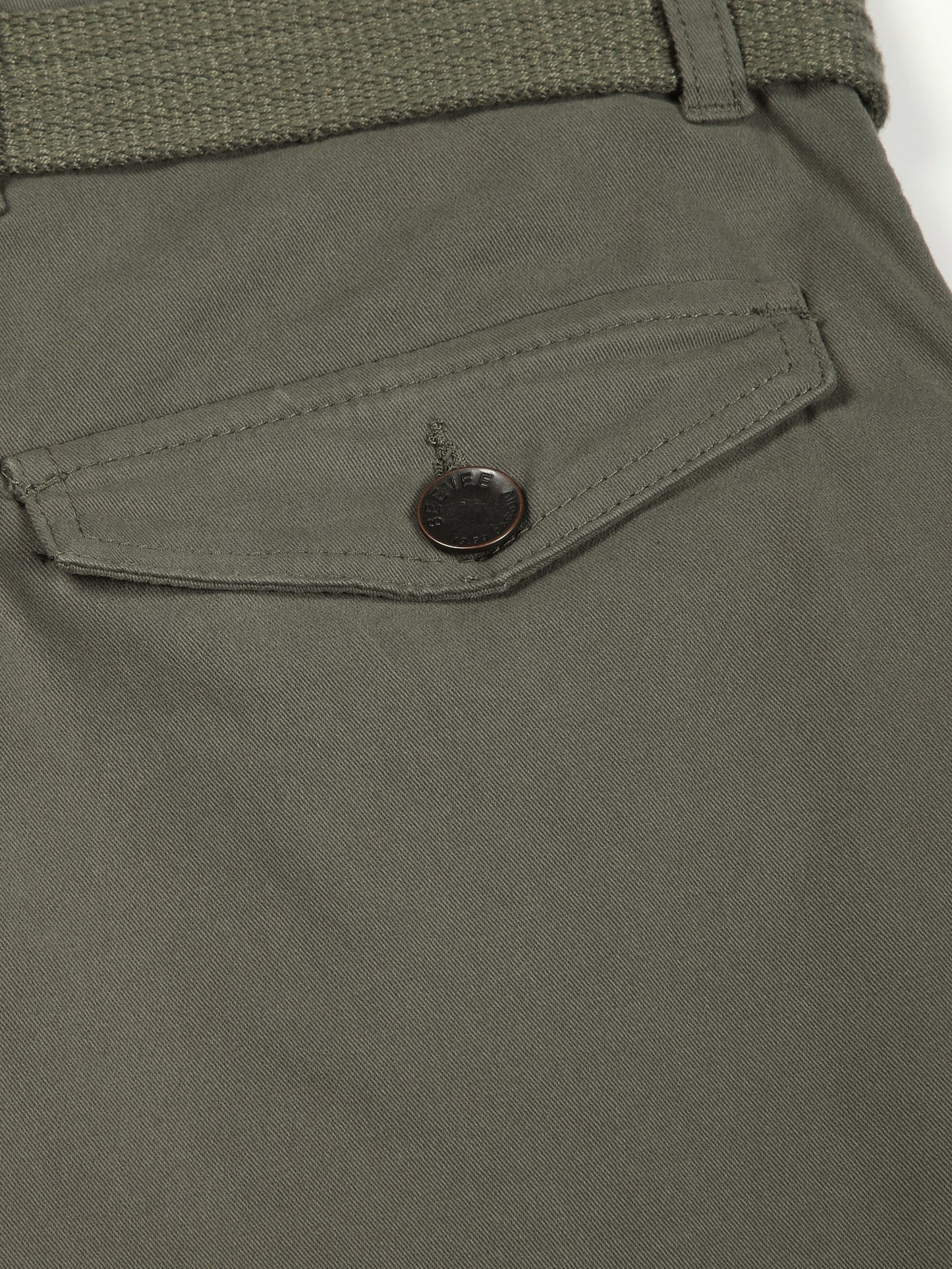 Zip Pocket Stretchable Green With Belt