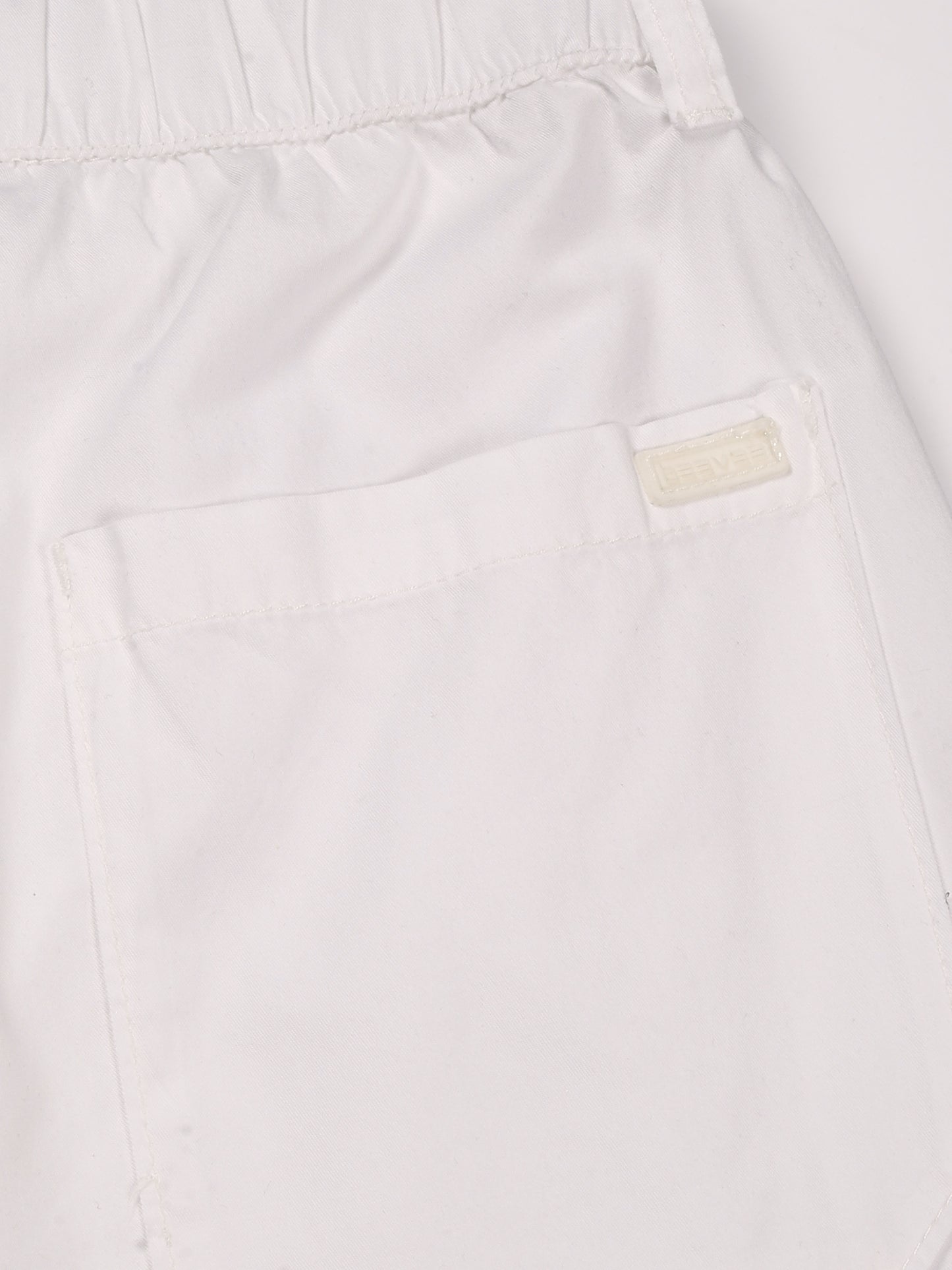Light Weight Elasticated Waist Zip Pocket White Lounge Pants