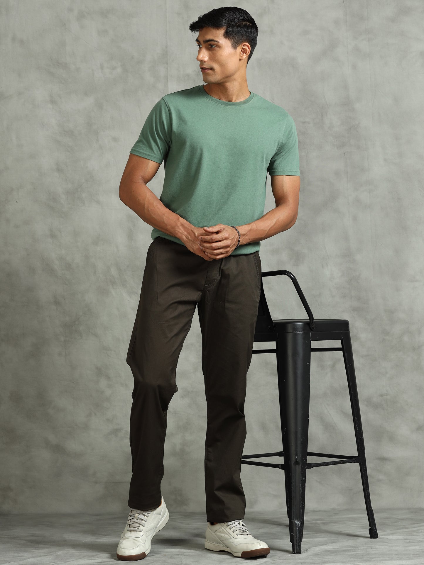 Elasticated Waist Zip Pocket Stretchable Olive Lounge Pants