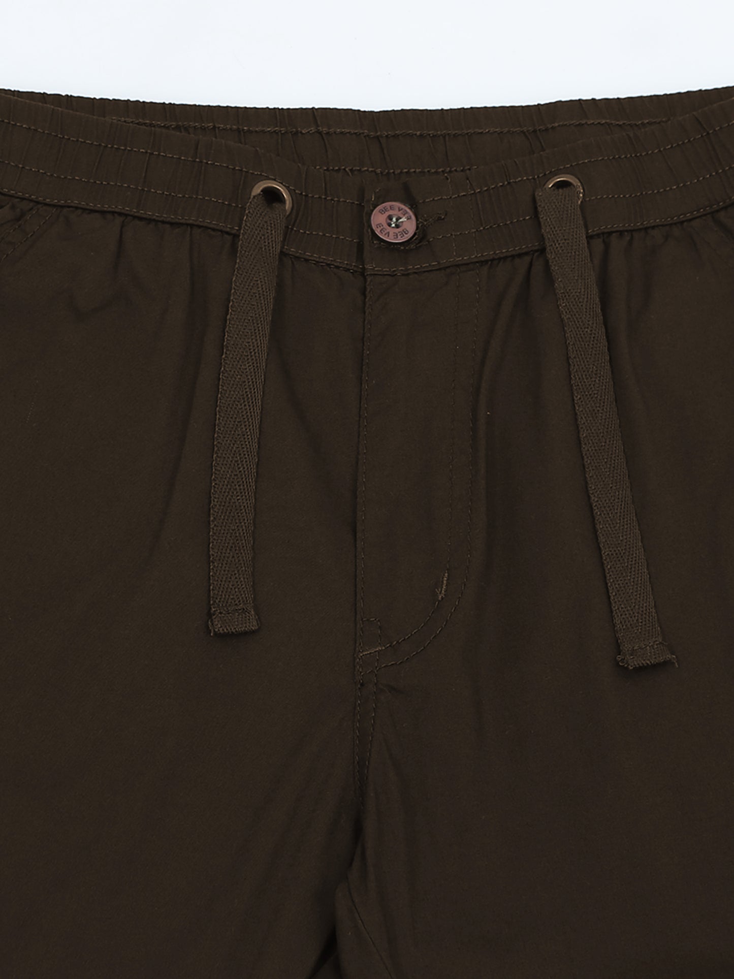 Elasticated Waist Zip Pocket Stretchable Olive Lounge Pants