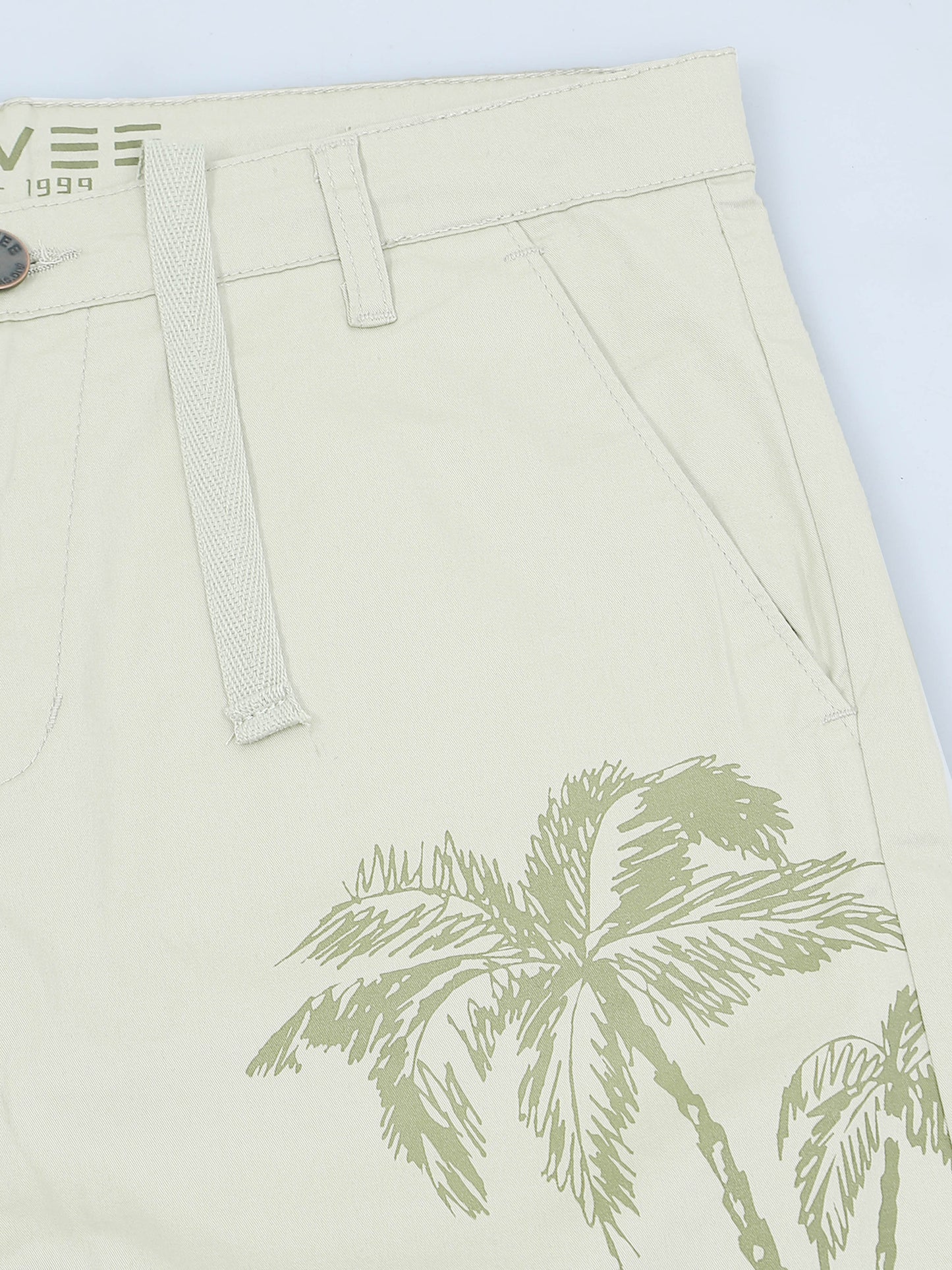Printed Stretchable Green Shorts