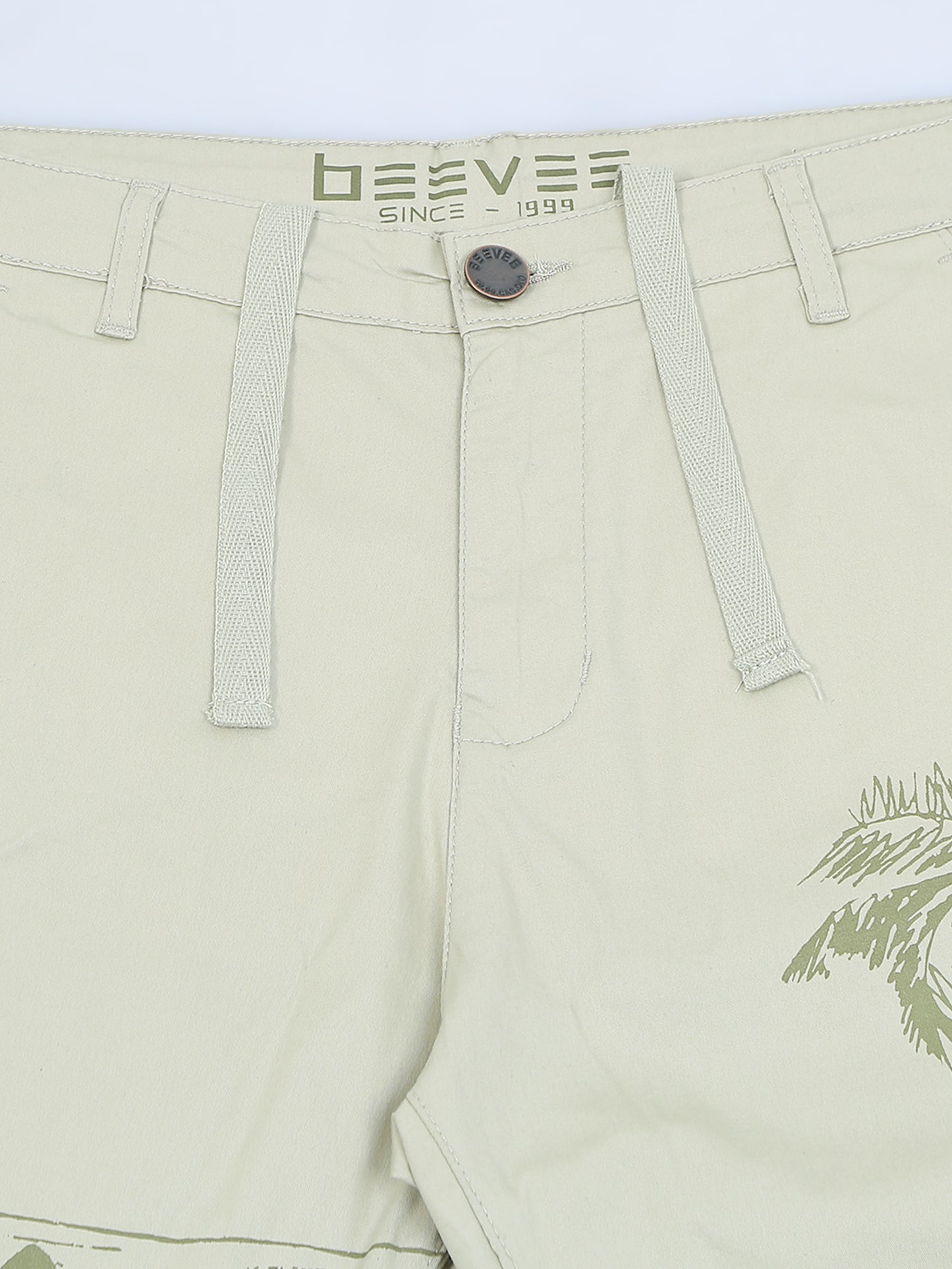 Printed Stretchable Green Shorts