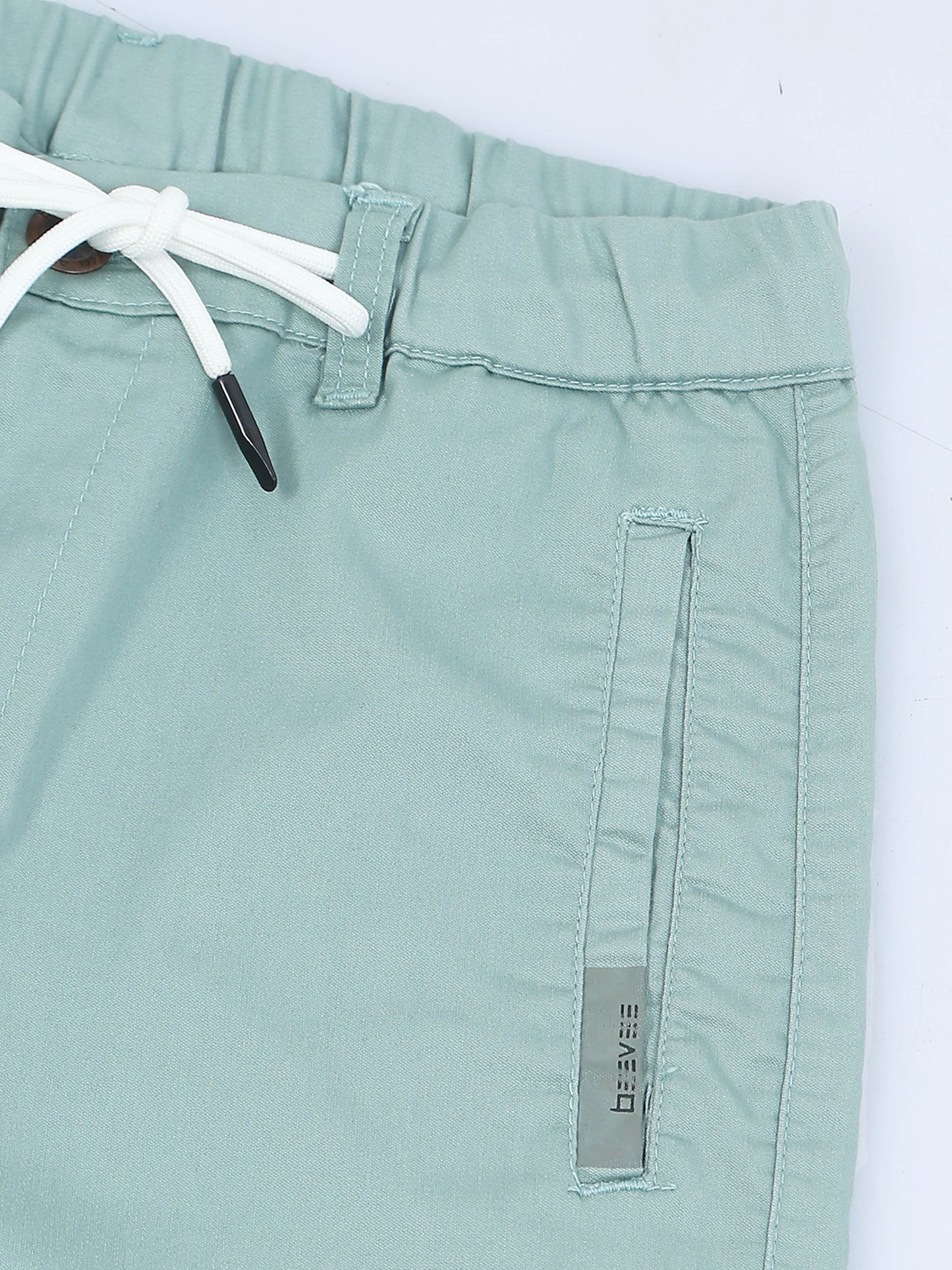 Zip Pocket Green Elasticated Stretchable Lounge Pants