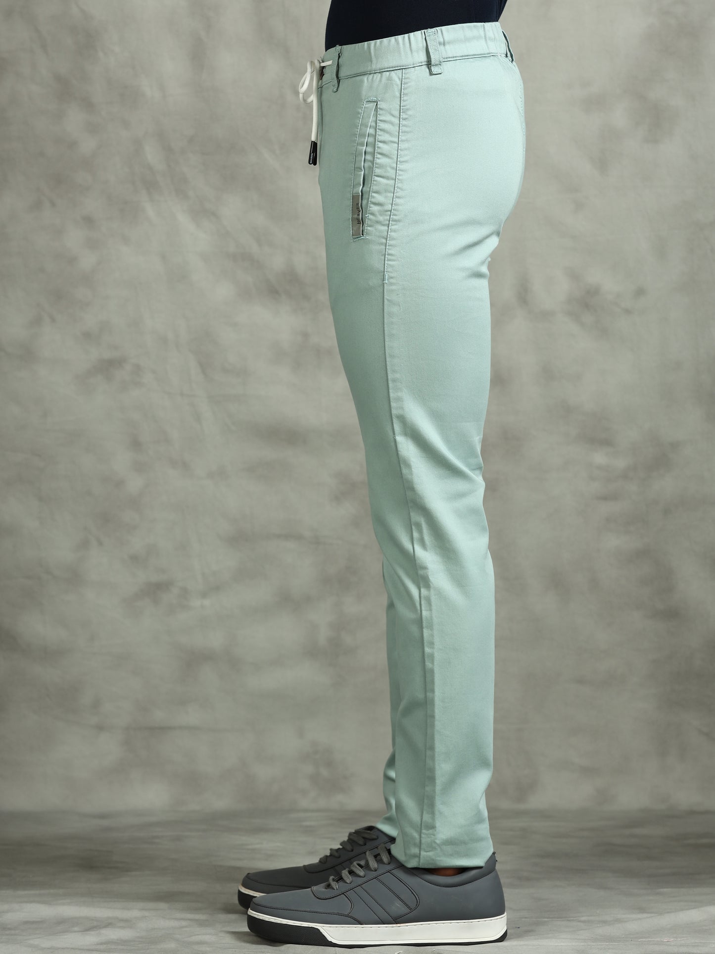 Zip Pocket Green Elasticated Stretchable Lounge Pants