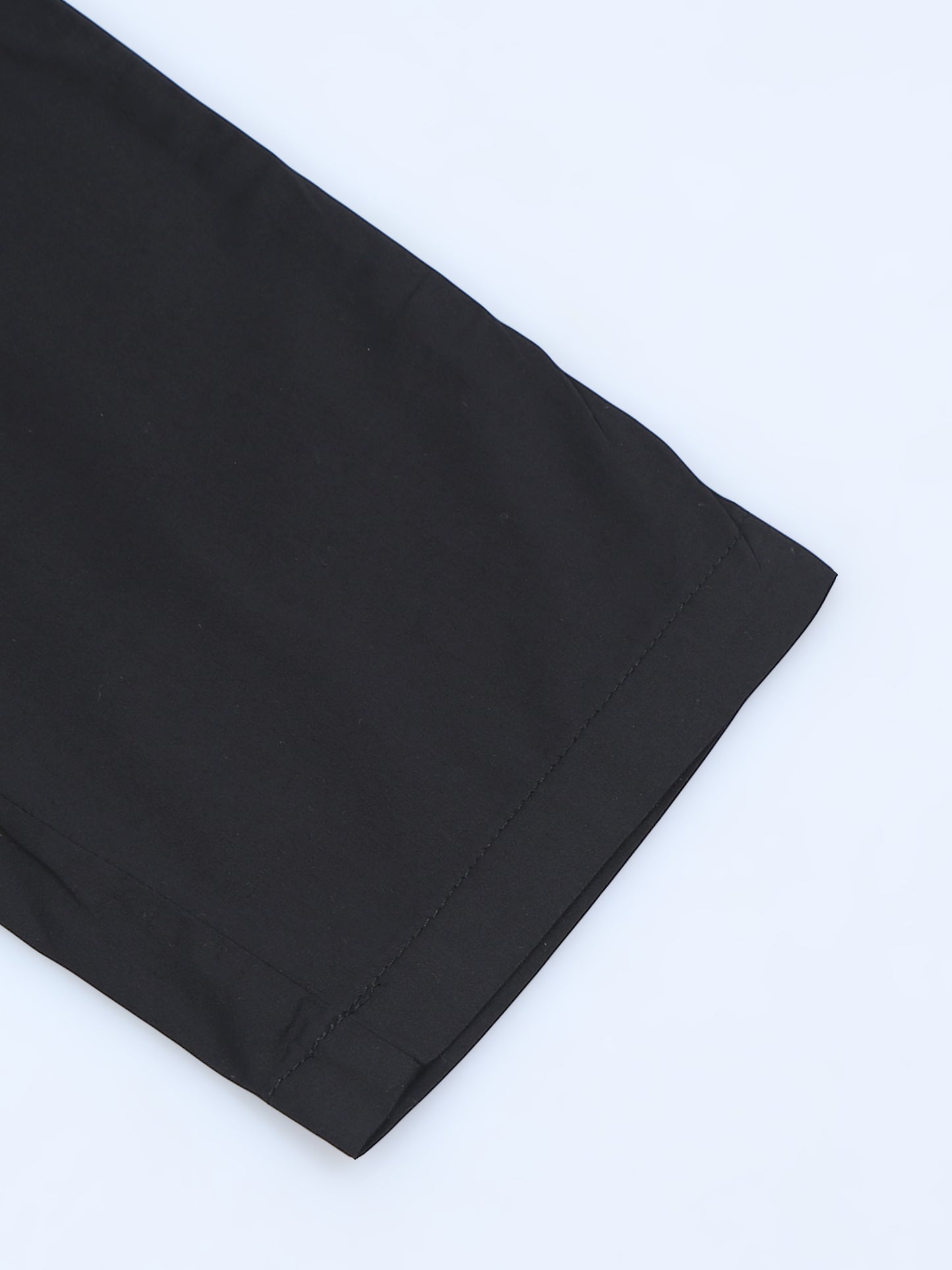Elasticated Waist Zip Pocket Stretchable Black Lounge Pants