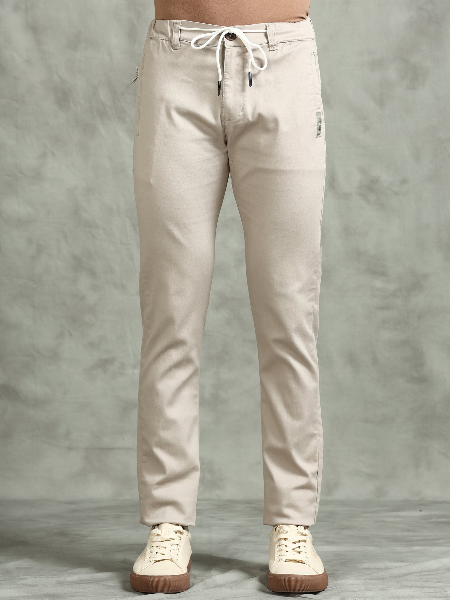 Zip Pocket Grey Elasticated Stretchable Lounge Pants