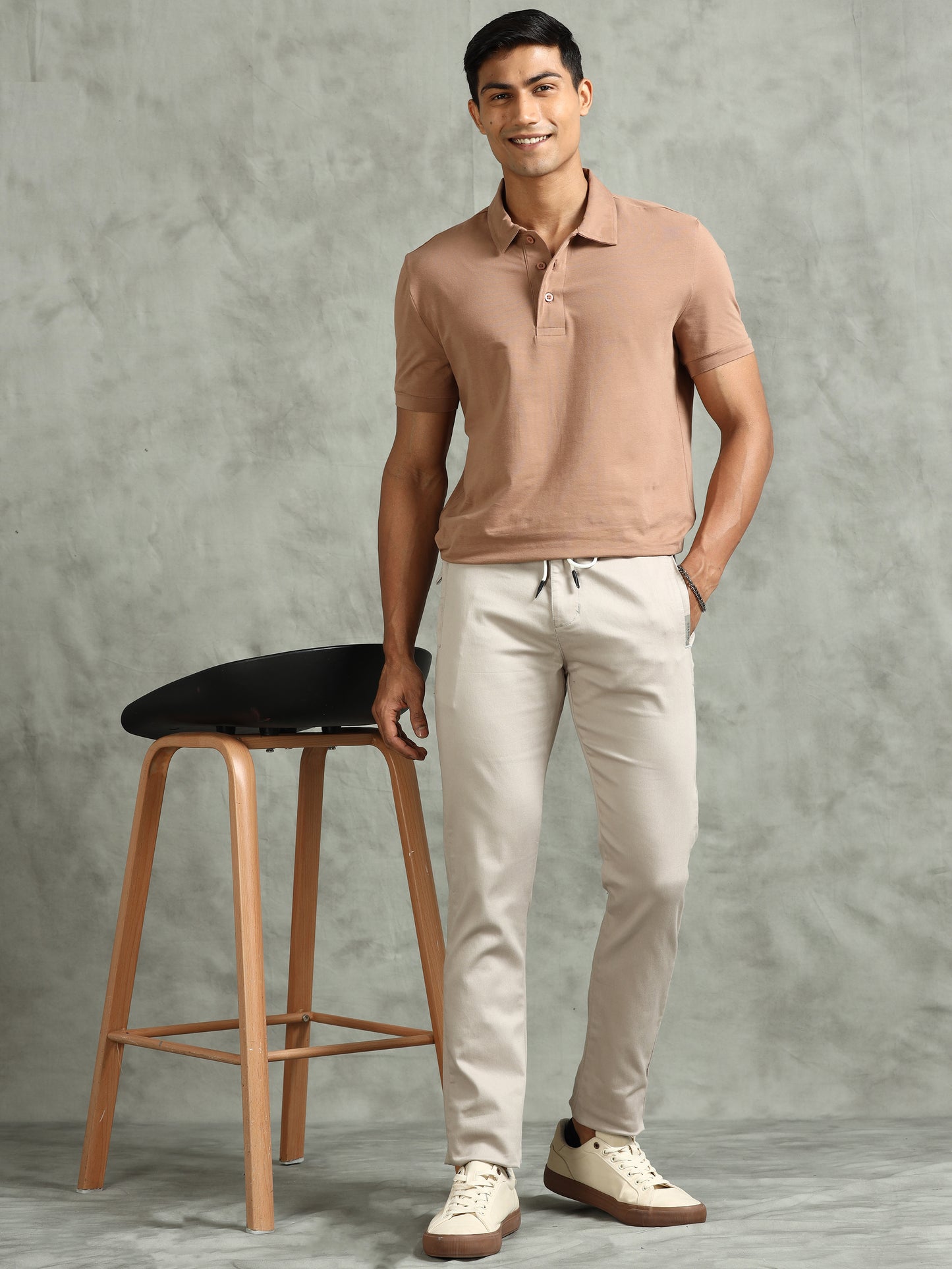 Zip Pocket Grey Elasticated Stretchable Lounge Pants