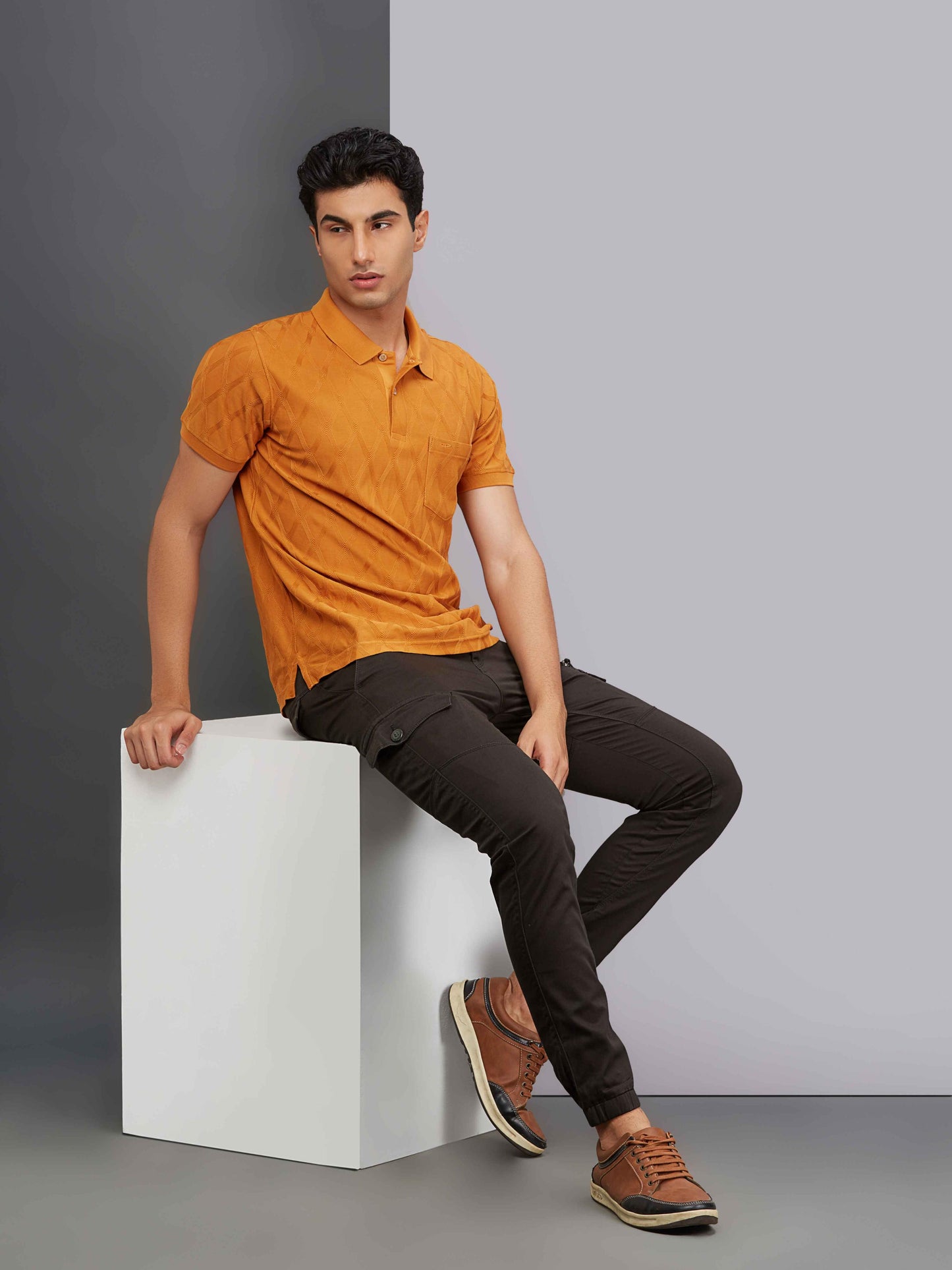Multi Pocket Stretchable Olive Cargo