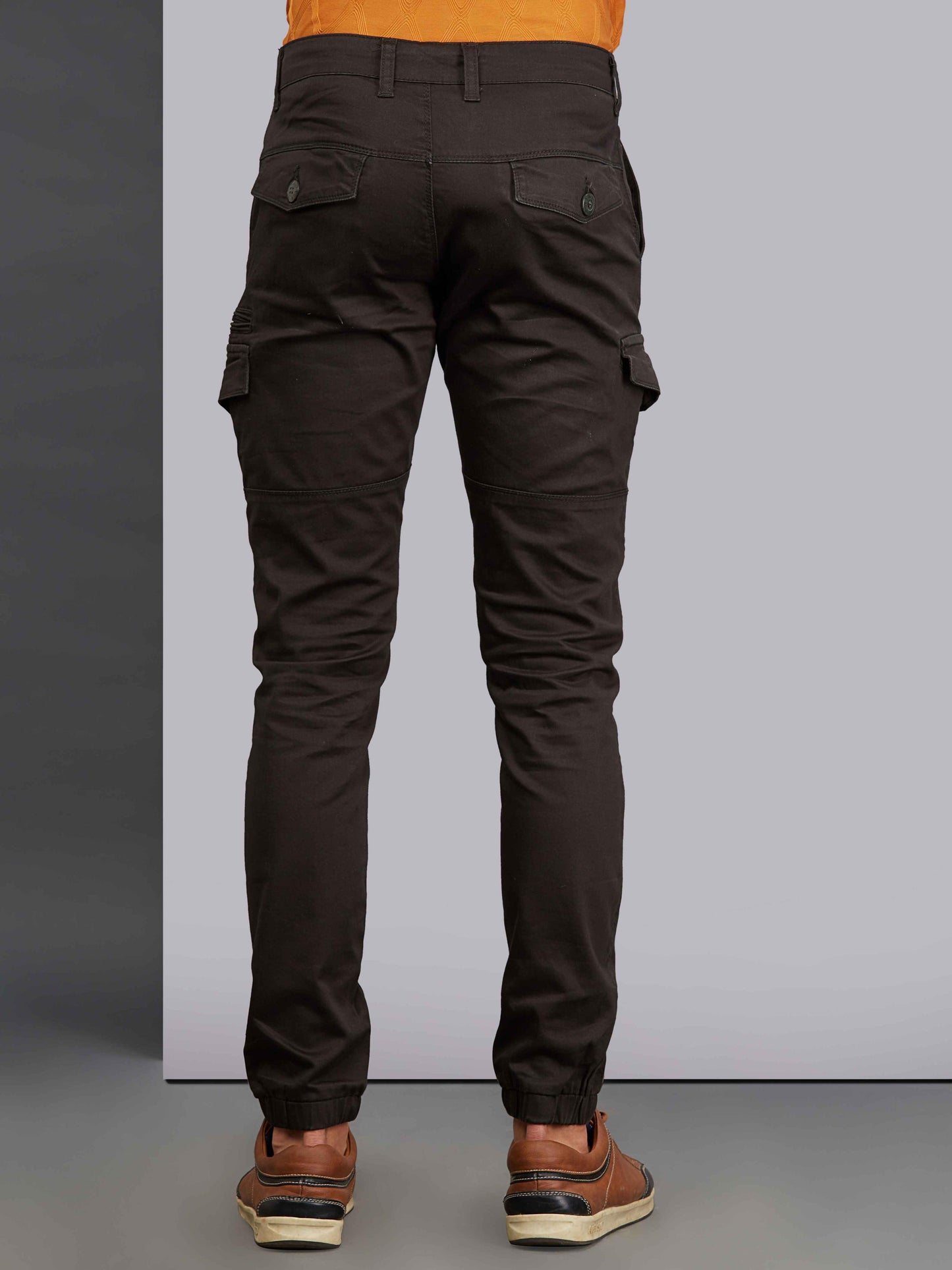 Multi Pocket Stretchable Olive Cargo