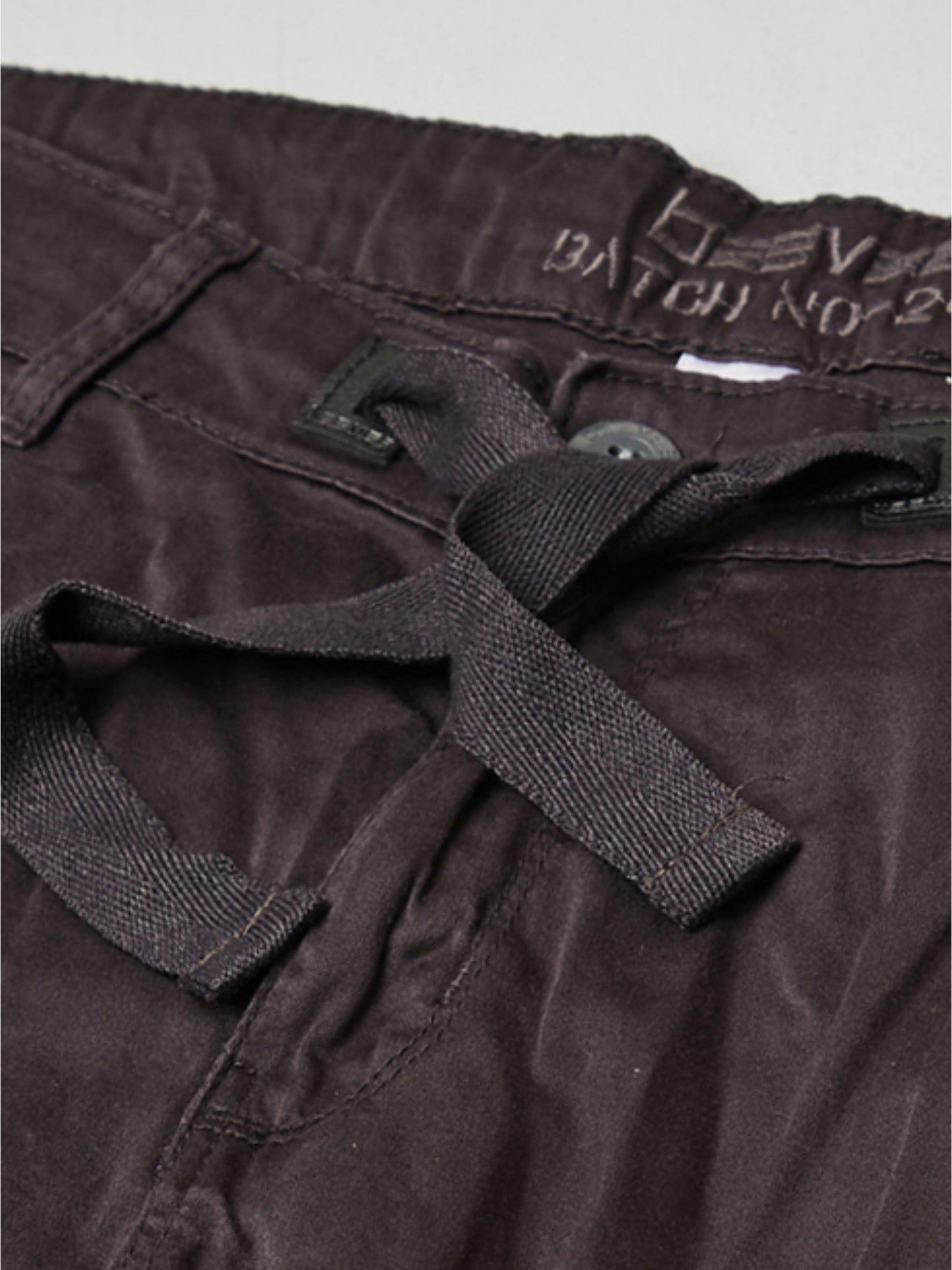 Zip Pocket Stretchable Grey Cargo