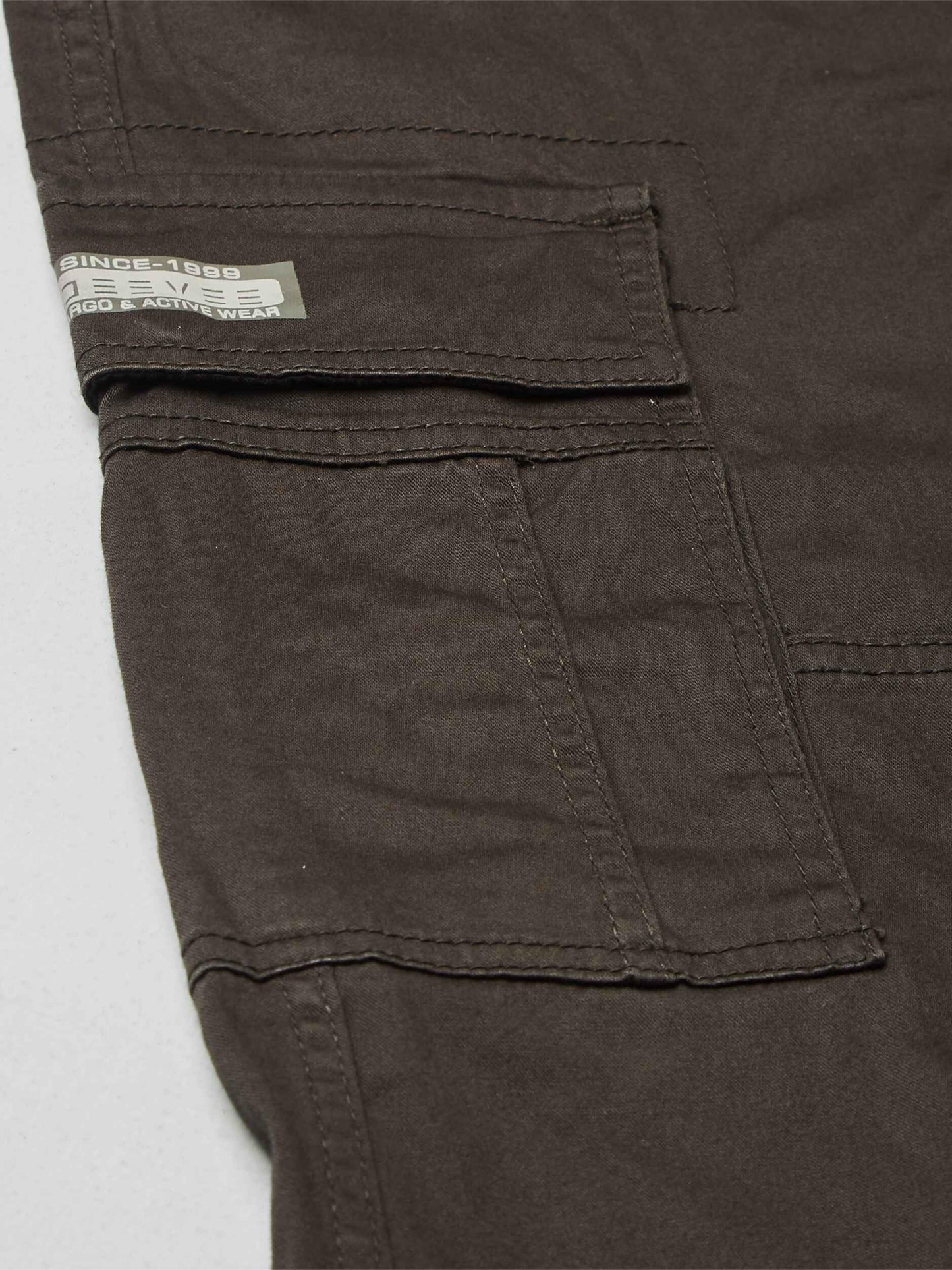 Zip Pocket Stretchable Olive Cargo