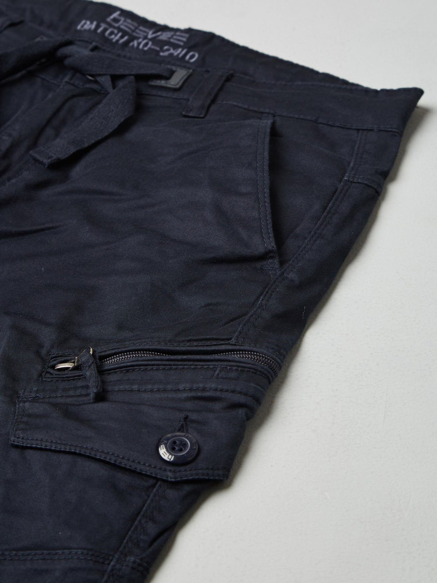 Multi Pocket Stretchable Navy Cargo