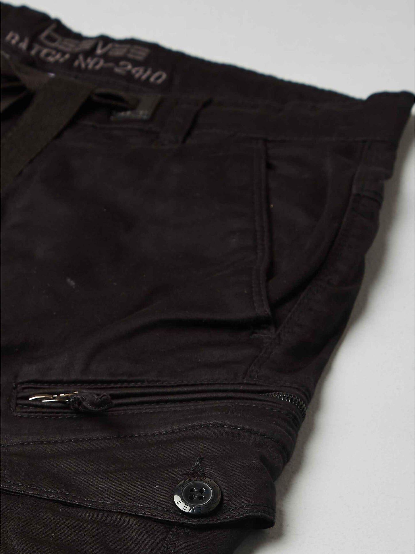 Multi Pocket Stretchable Olive Cargo