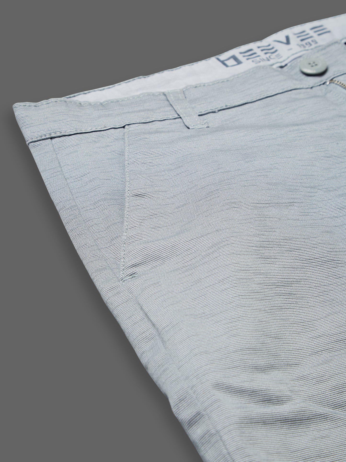 Printed Light Blue Stretchable Shorts