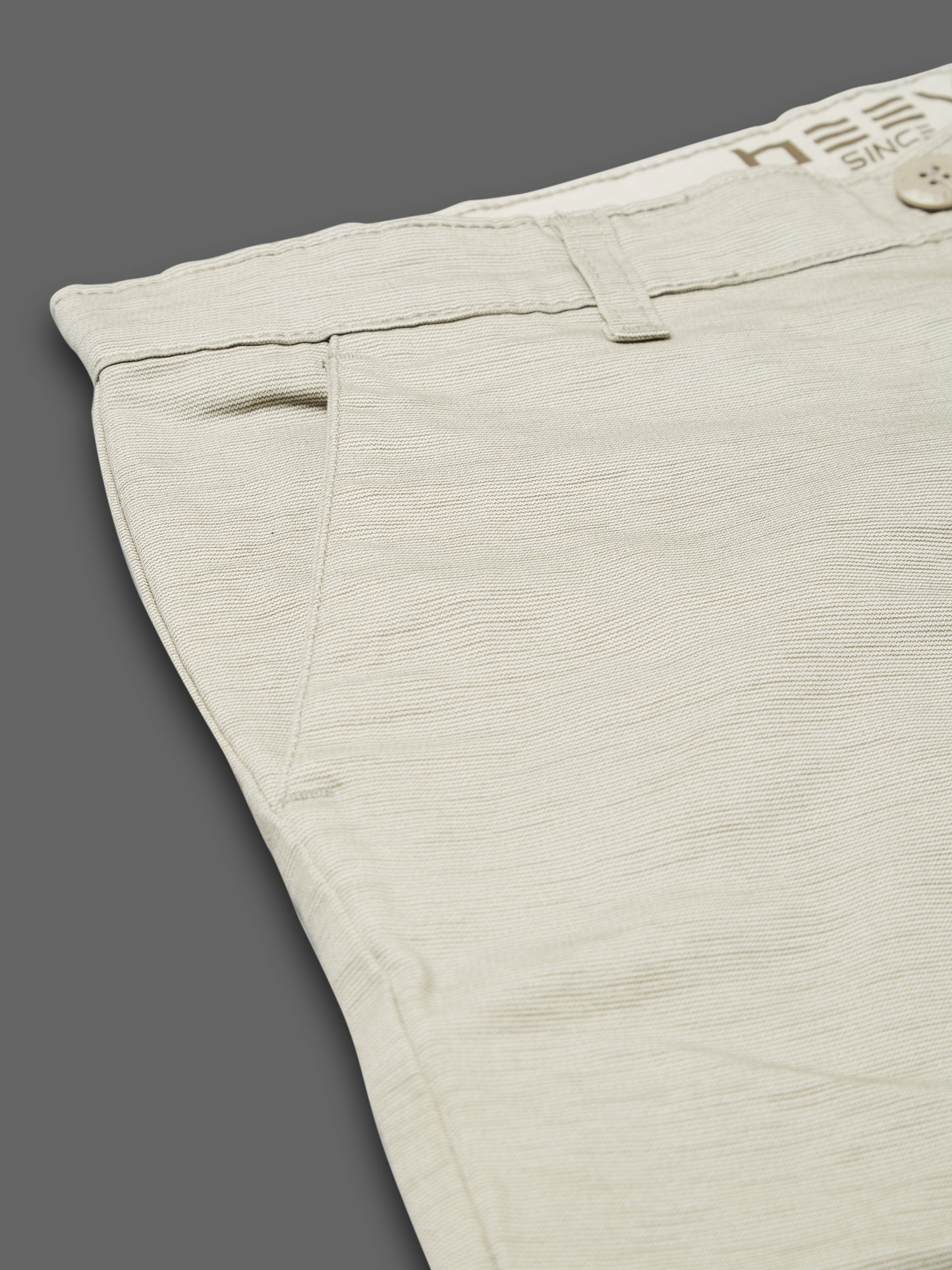Printed Beige Stretchable Shorts