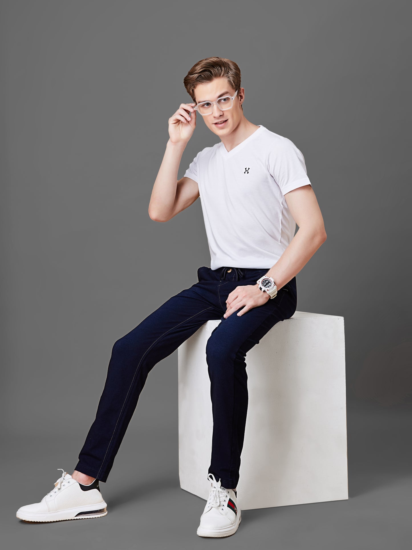 Elasticated Knit Denim Stretchable Lounge Pants