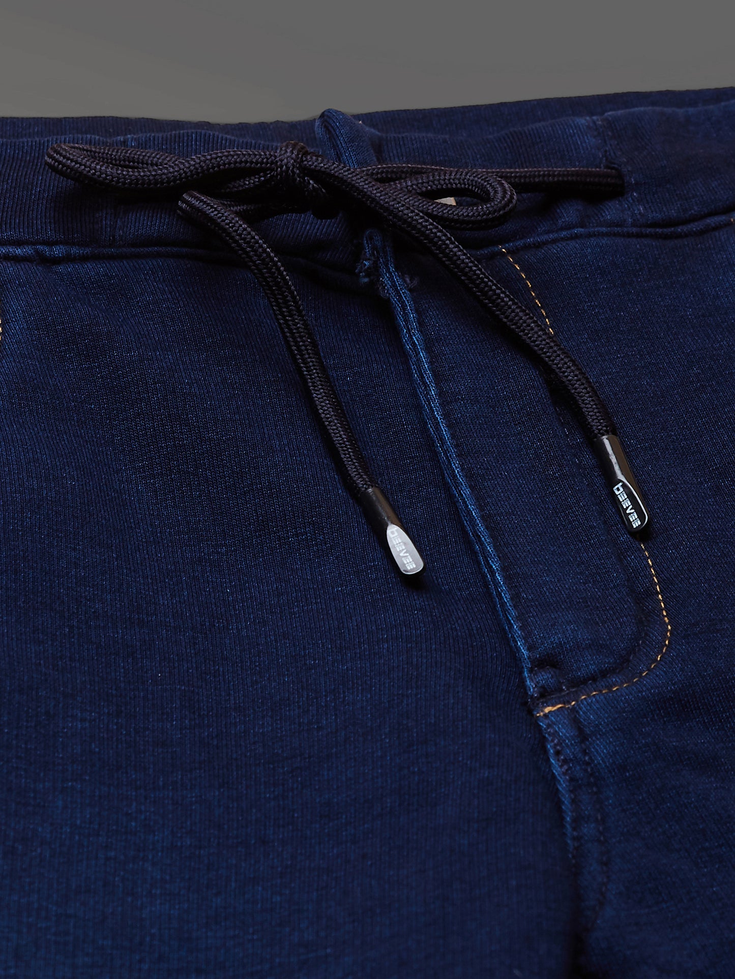 Elasticated Knit Denim Stretchable Dark Blue Lounge Pants