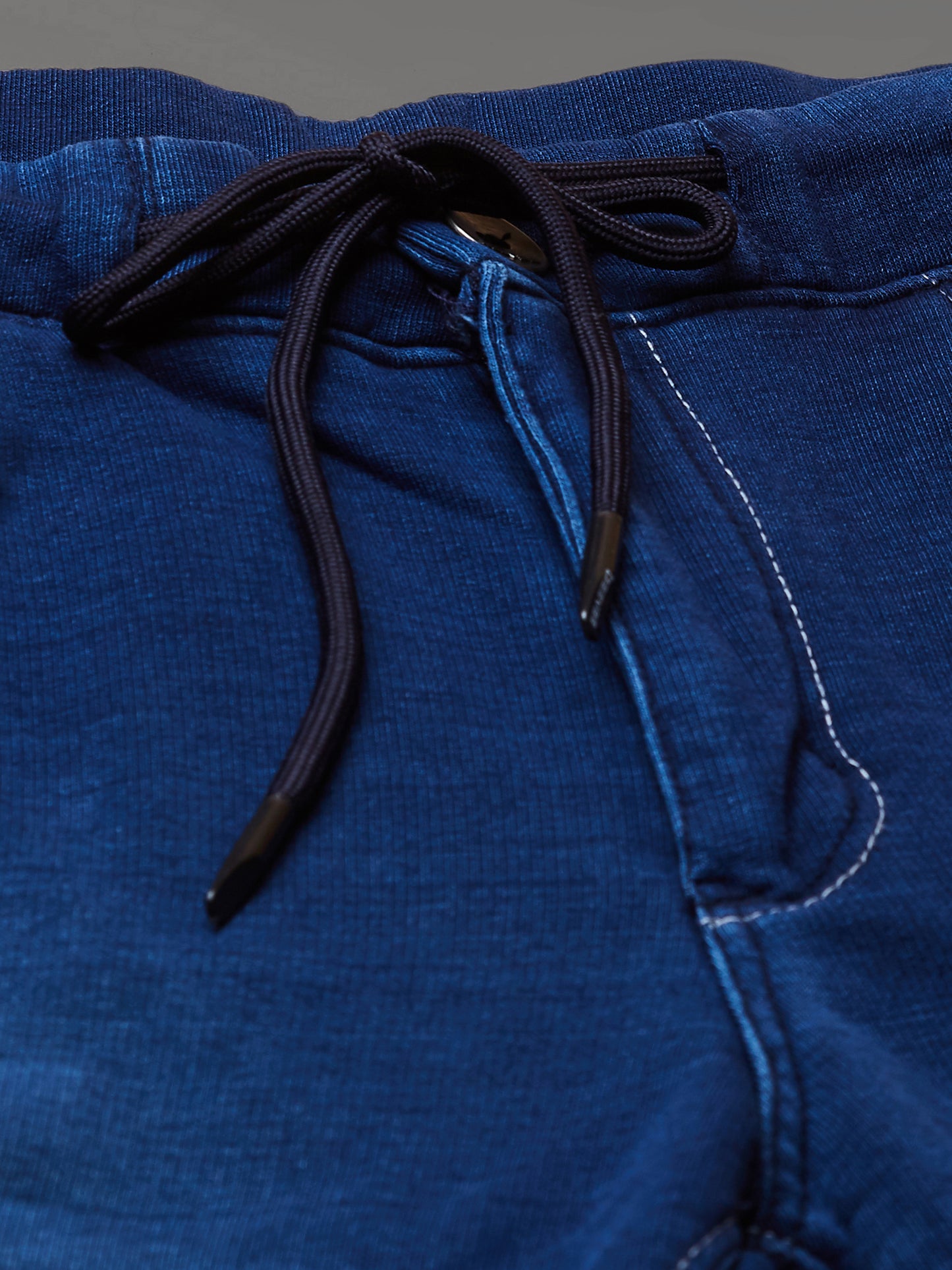 Elasticated Knit Denim Stretchable Light Blue Lounge Pants